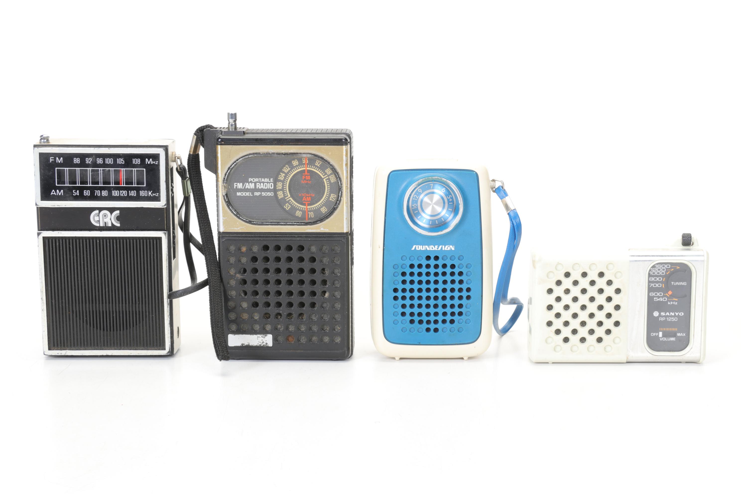 Portable Transistor Radios Featuring Panasonic, GE, and More