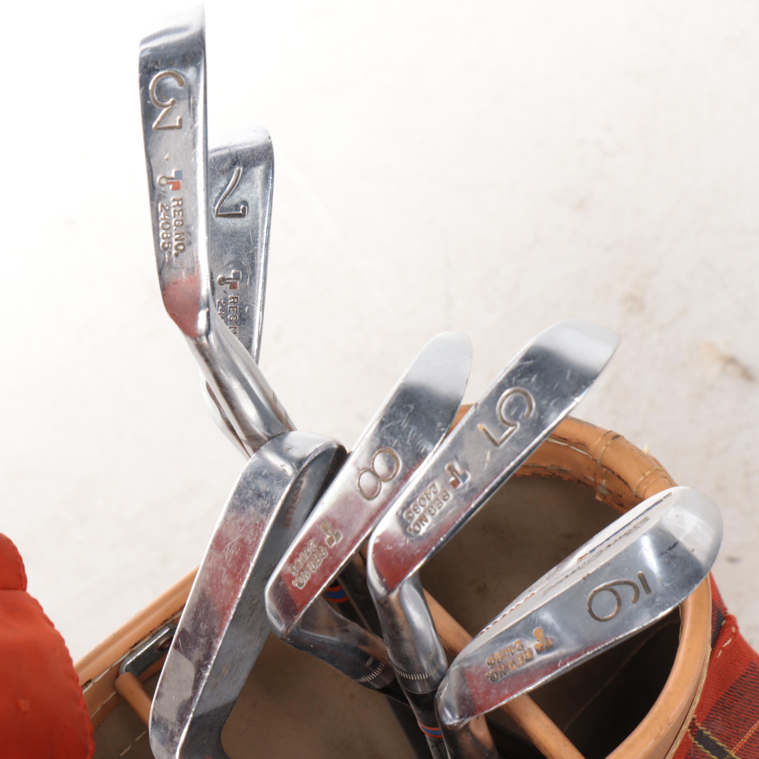 Wilson Sam Snead Blue Ridge Irons and Strata-Bloc Woods in Indestructo Golf Bag