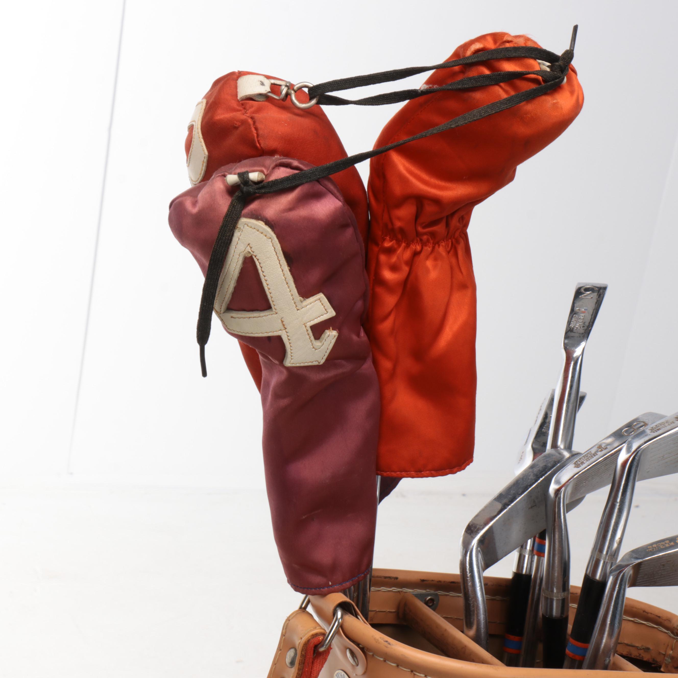 Wilson Sam Snead Blue Ridge Irons and Strata-Bloc Woods in Indestructo Golf Bag
