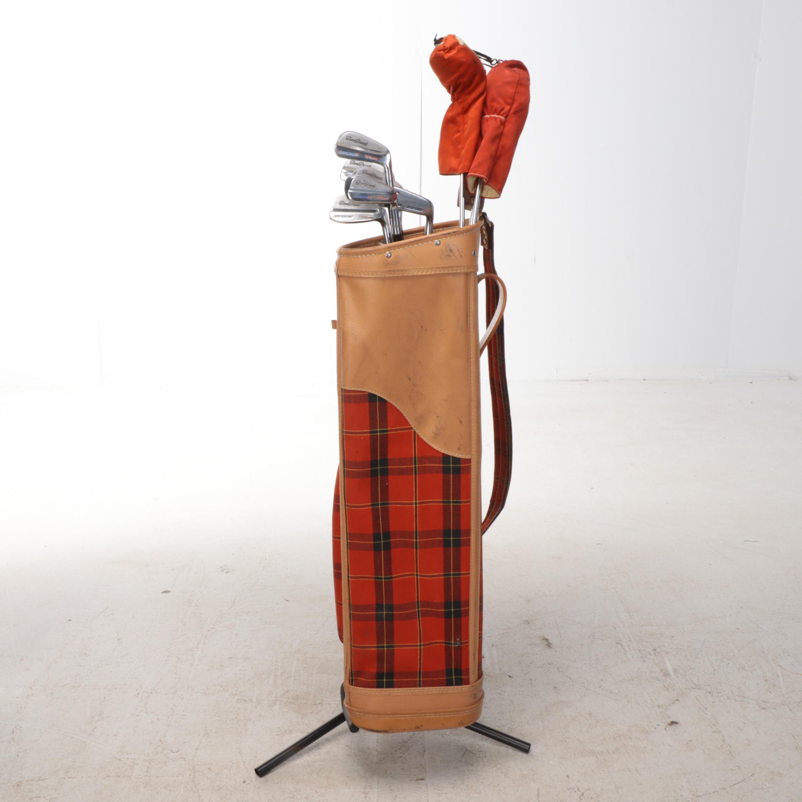 Wilson Sam Snead Blue Ridge Irons and Strata-Bloc Woods in Indestructo Golf Bag