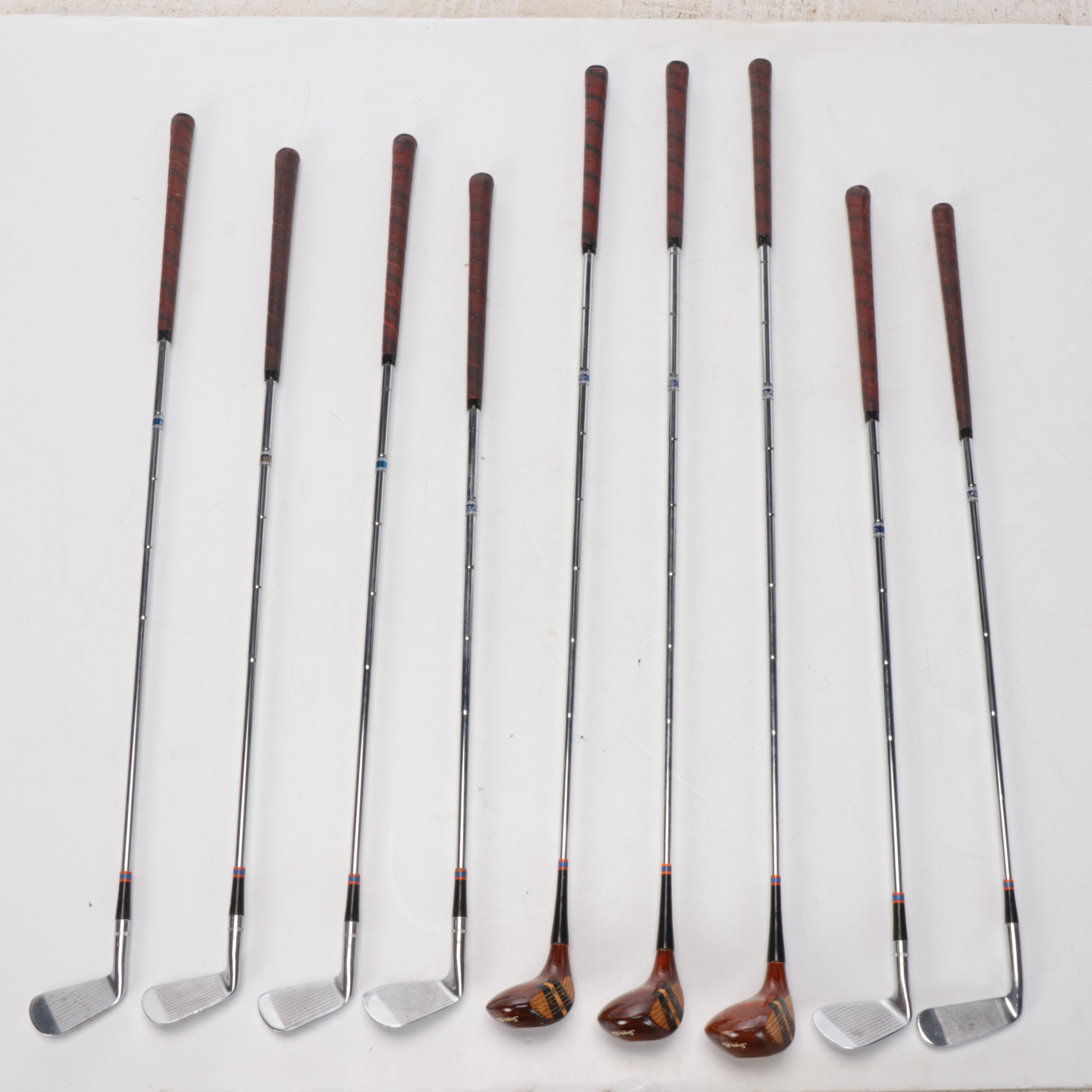 Wilson Sam Snead Blue Ridge Irons and Strata-Bloc Woods in Indestructo Golf Bag