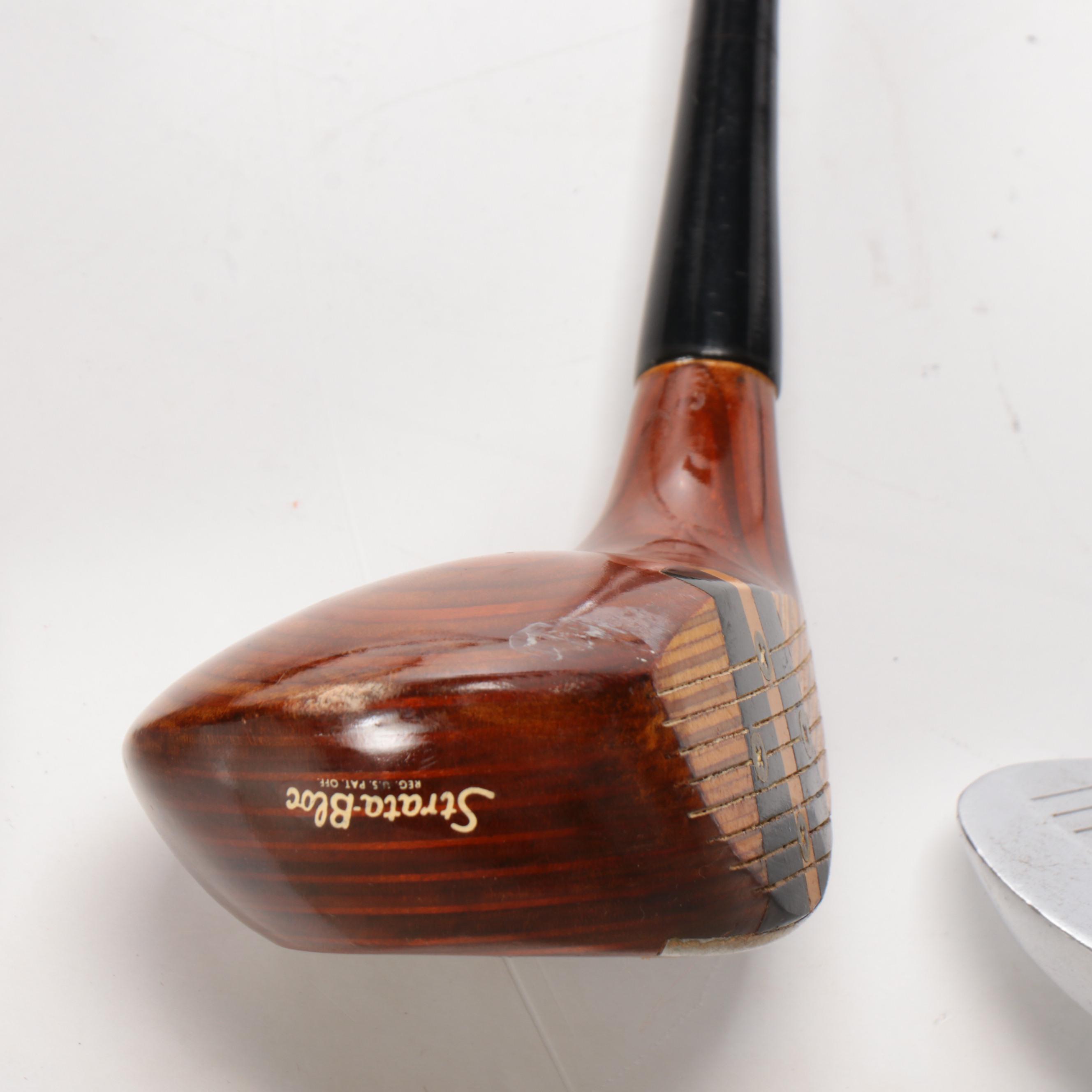 Wilson Sam Snead Blue Ridge Irons and Strata-Bloc Woods in Indestructo Golf Bag