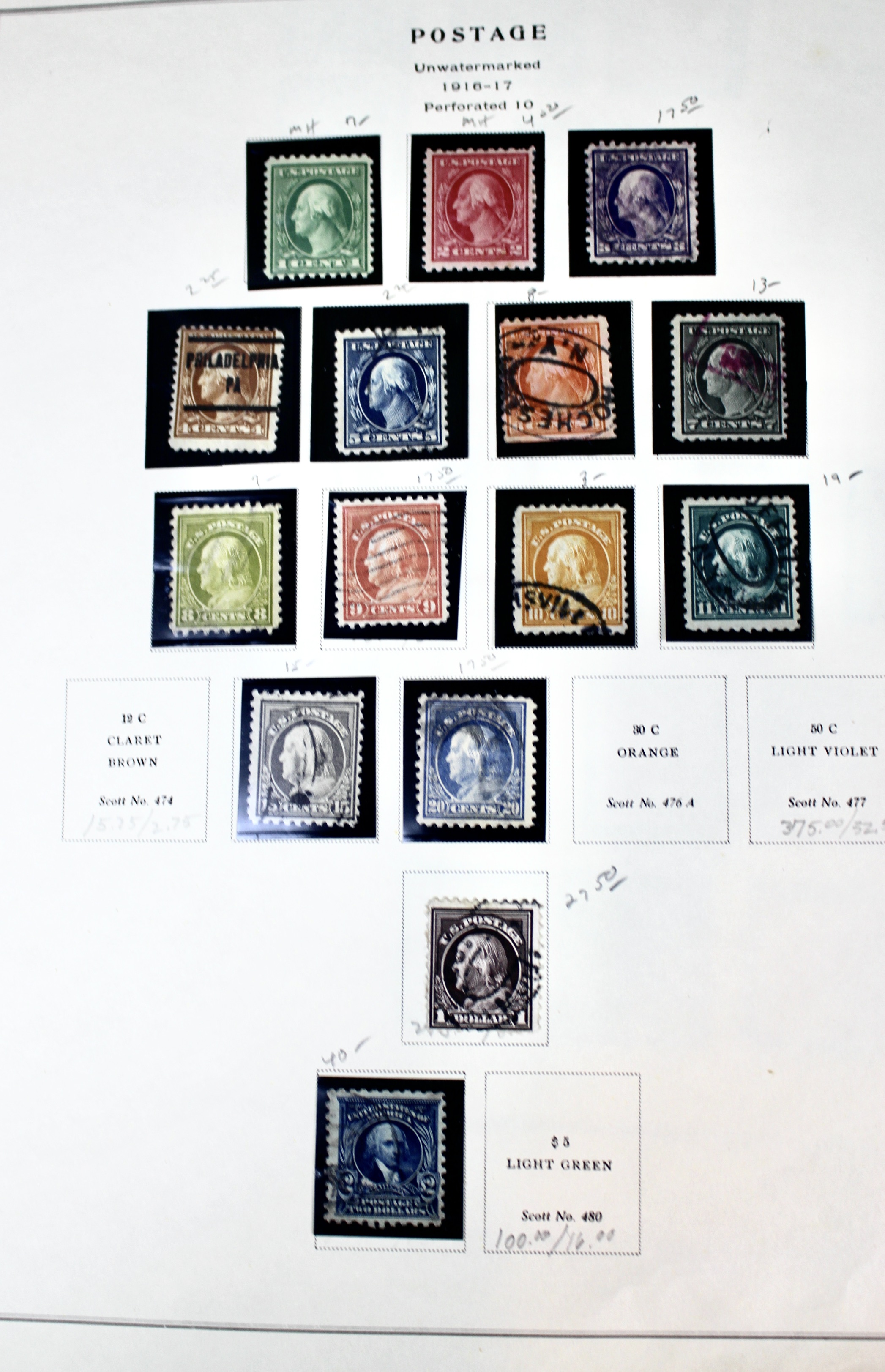 Extensive Mint and Used U.S. Postage Stamp Collection, 1902 to 1929