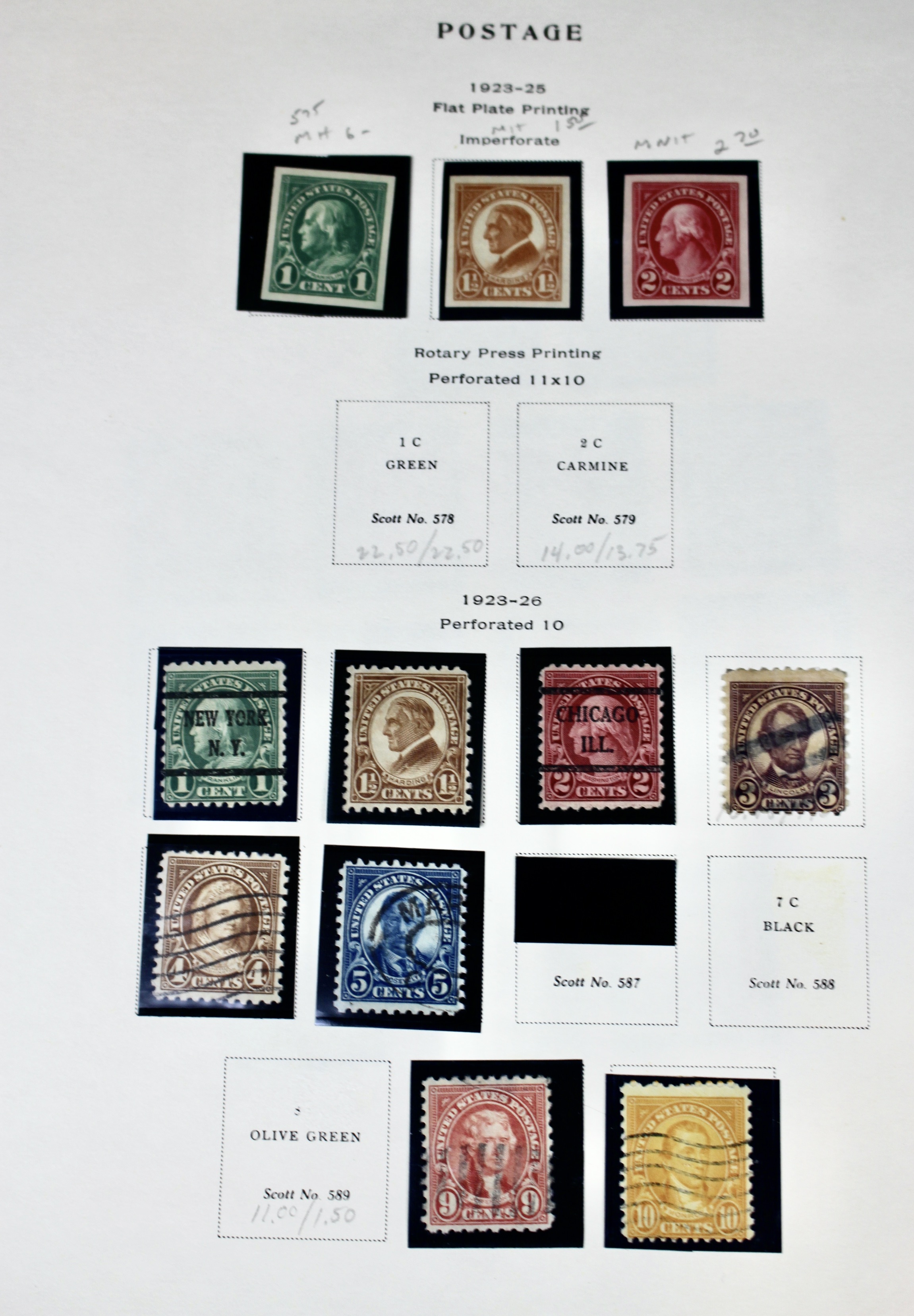 Extensive Mint and Used U.S. Postage Stamp Collection, 1902 to 1929