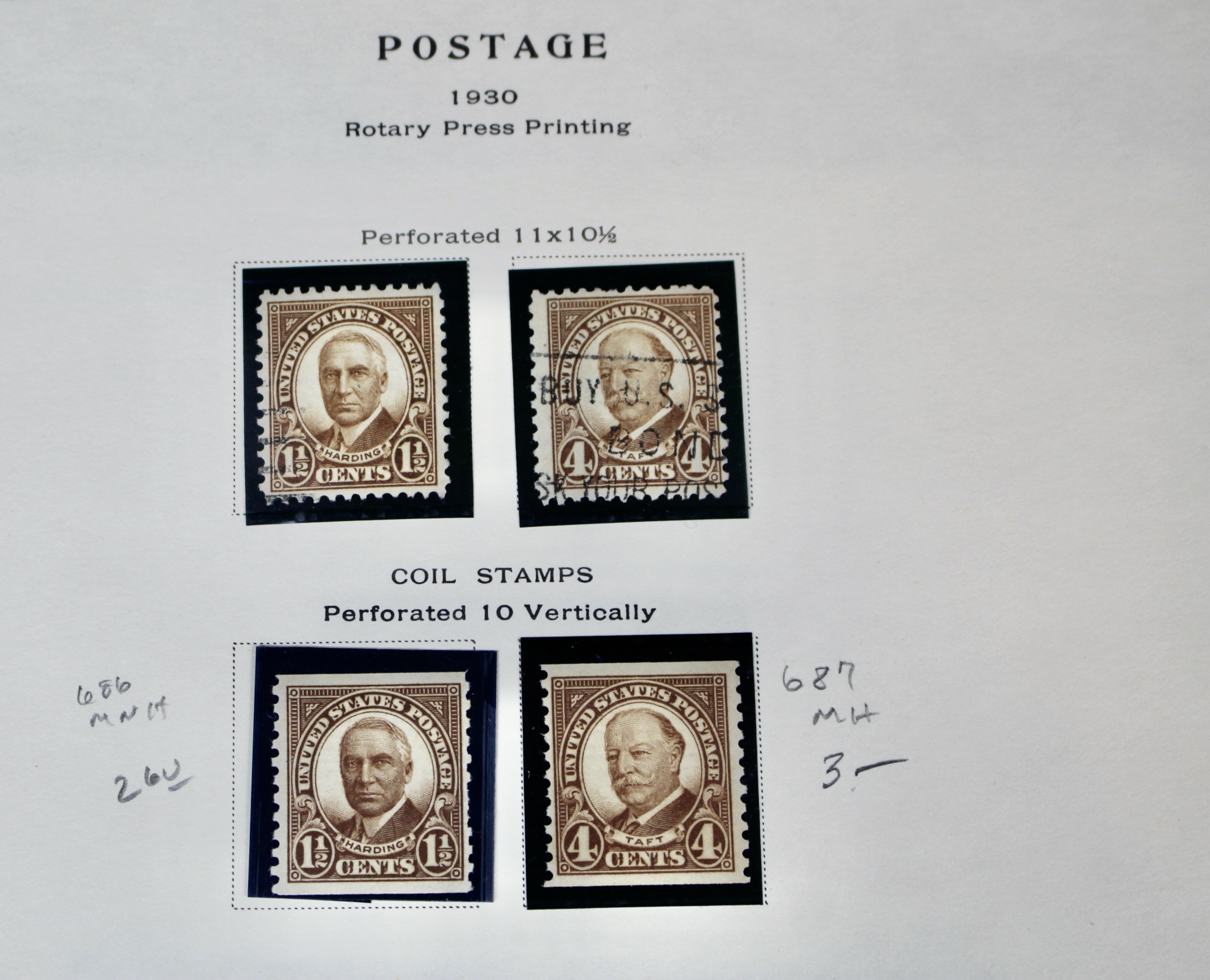 Extensive Mint and Used U.S. Postage Stamp Collection, 1902 to 1929