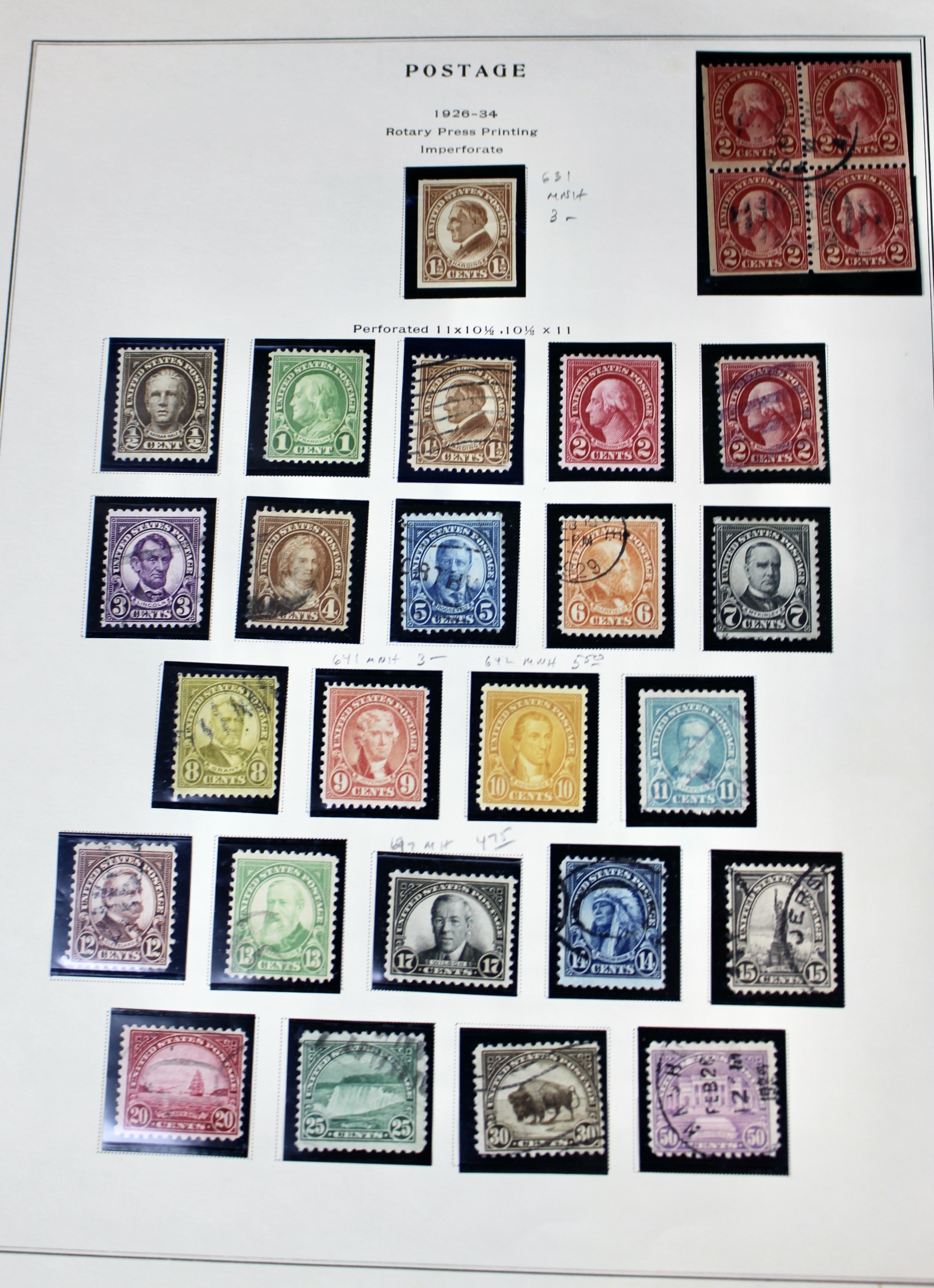 Extensive Mint and Used U.S. Postage Stamp Collection, 1902 to 1929