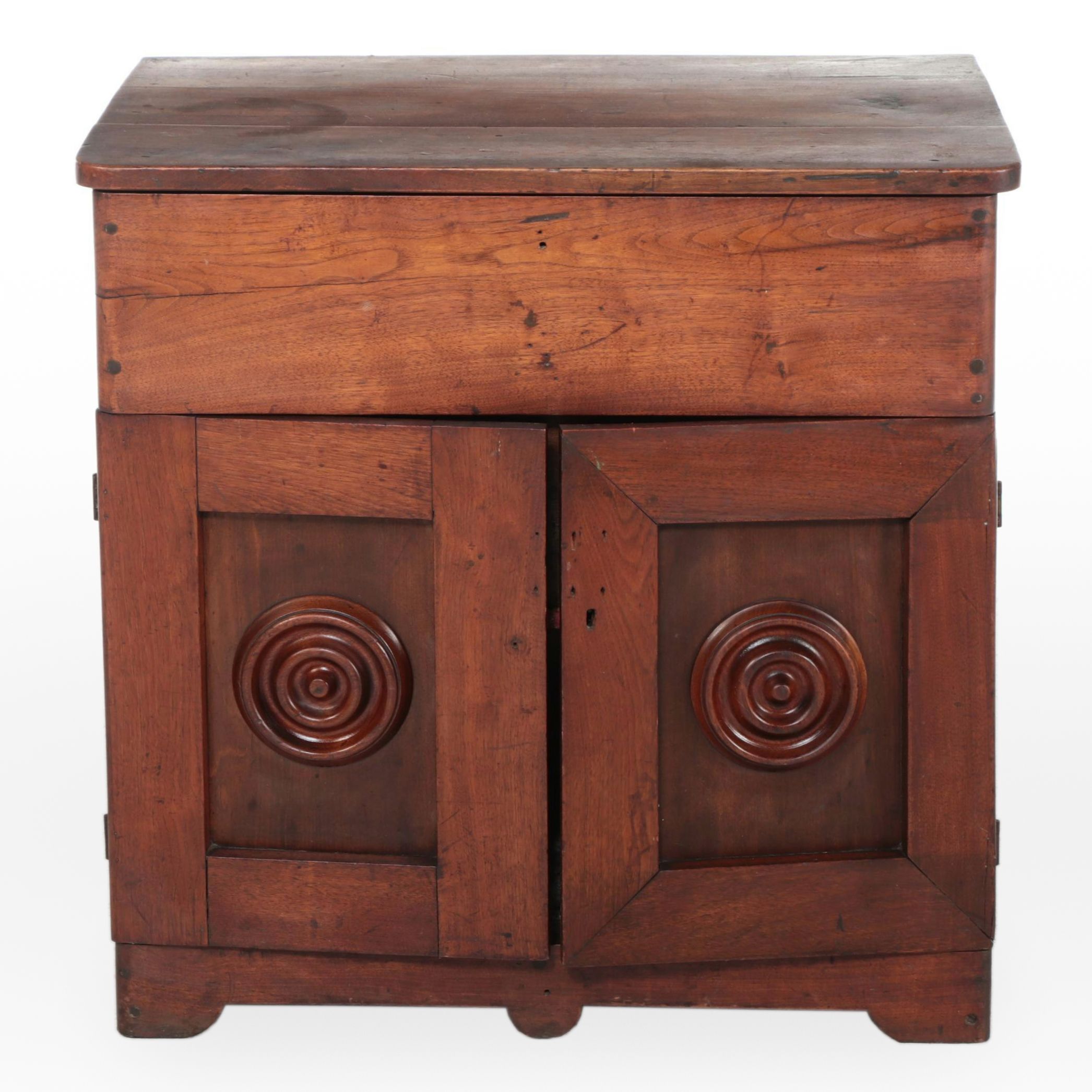 Victorian Walnut and Poplar Lift-Lid Washstand, Late 19th Century
