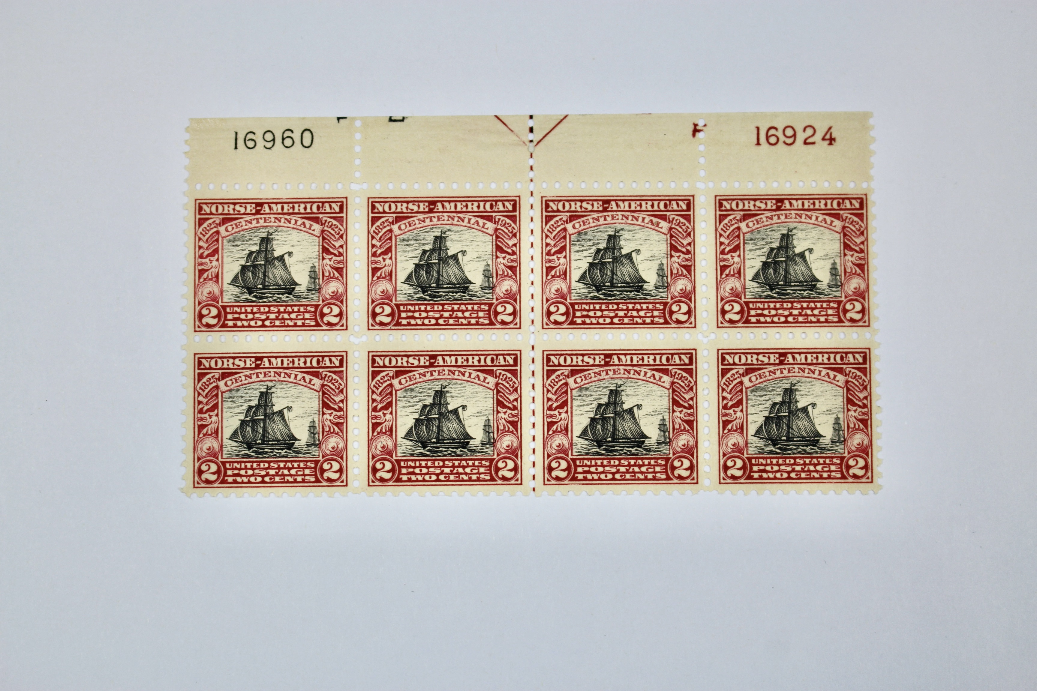 Two Early Mint Condition U.S. Plate Blocks, Scott #s 528 and 620