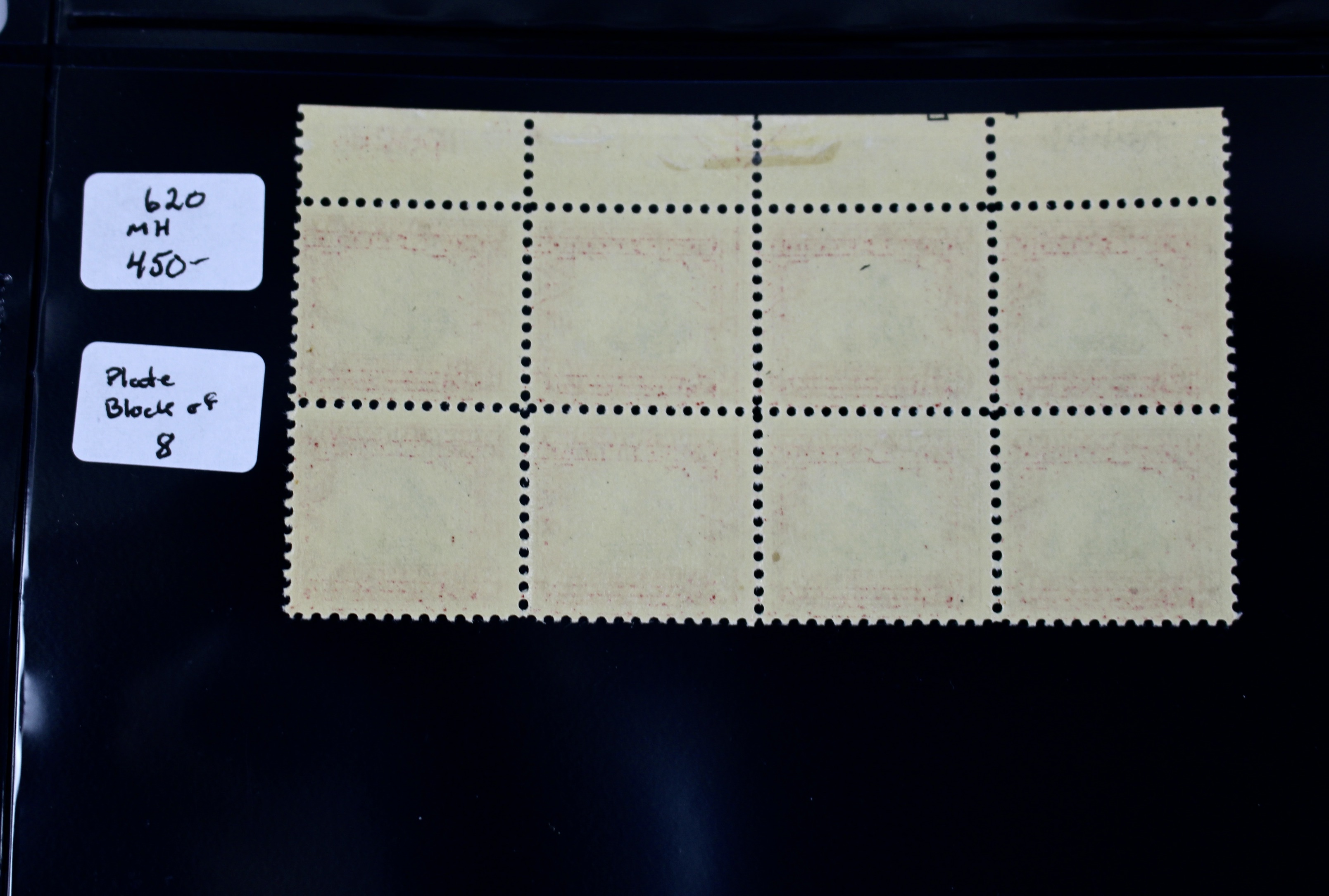 Two Early Mint Condition U.S. Plate Blocks, Scott #s 528 and 620