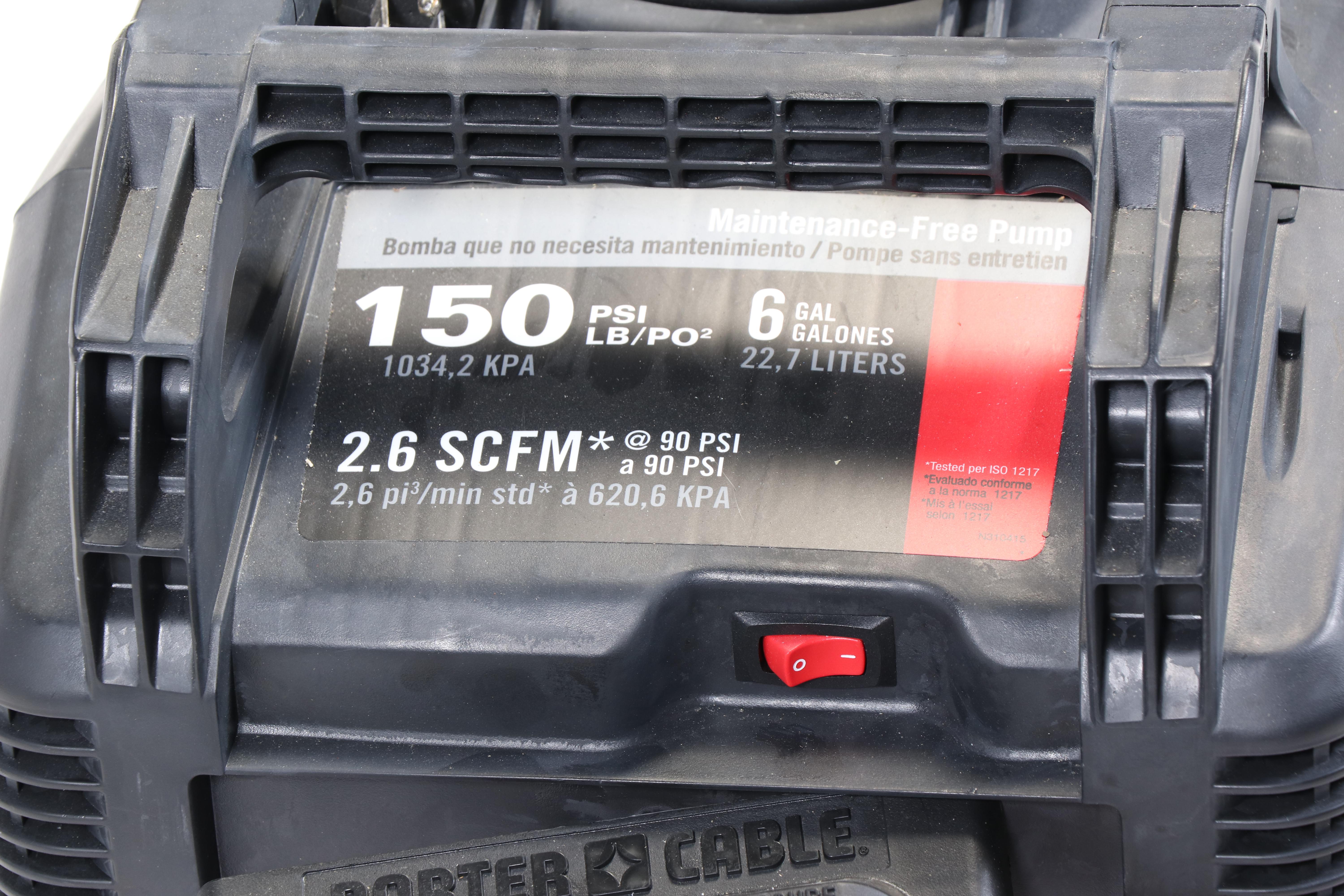 Porter-Cable C2002 6 Gallon 150 PSI Portable Electric Pancake Air Compressor