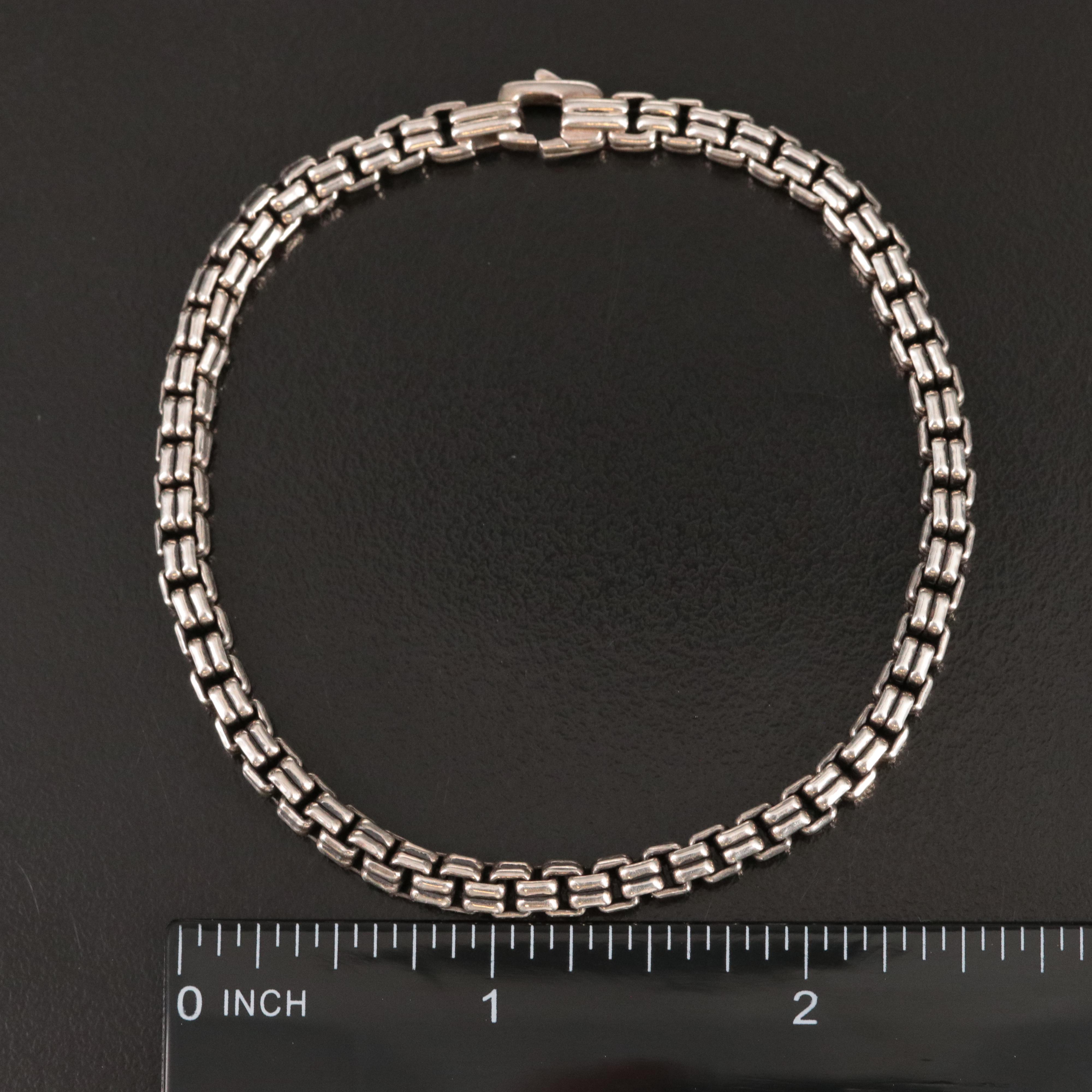 David Yurman Sterling Double Box Chain Bracelet