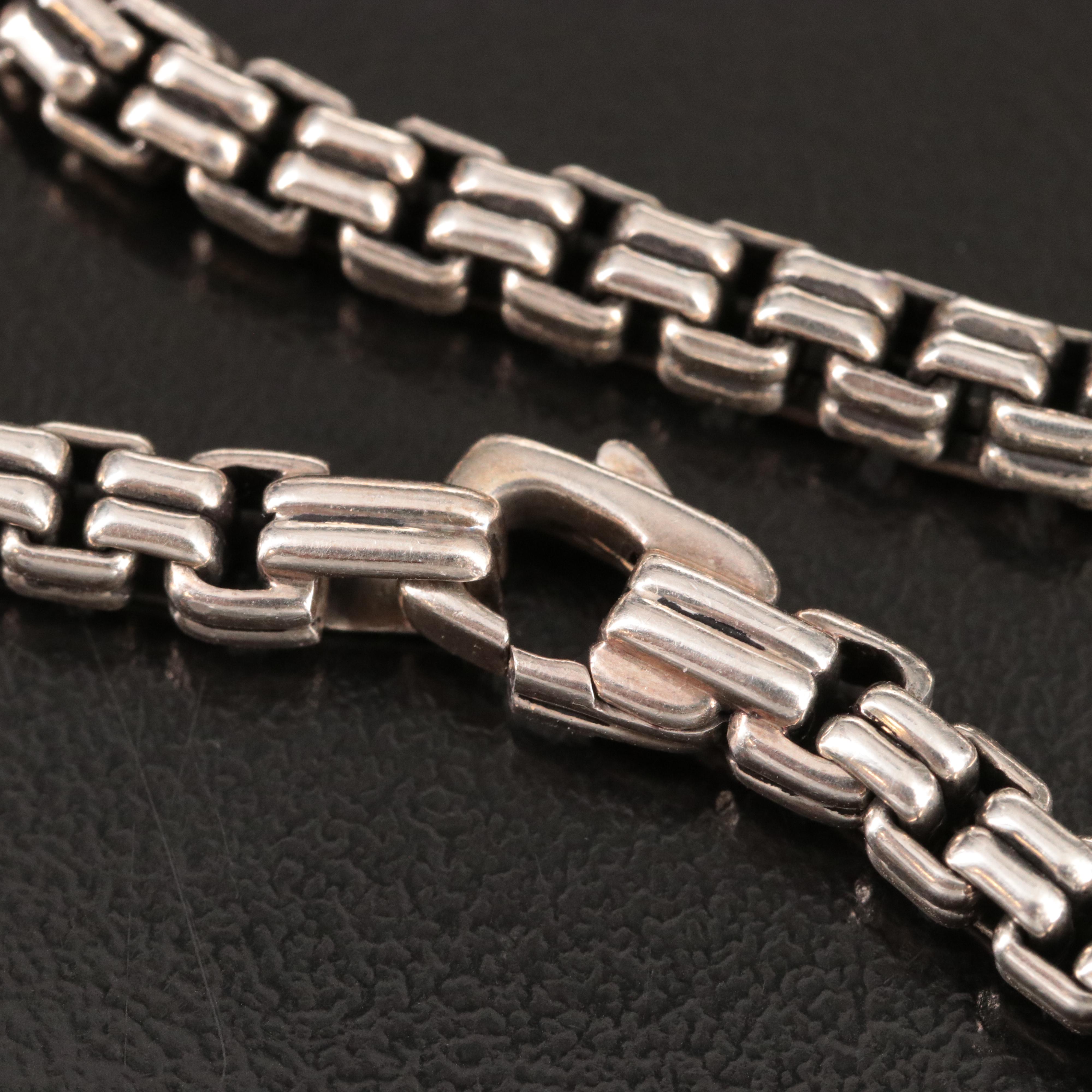David Yurman Sterling Double Box Chain Bracelet