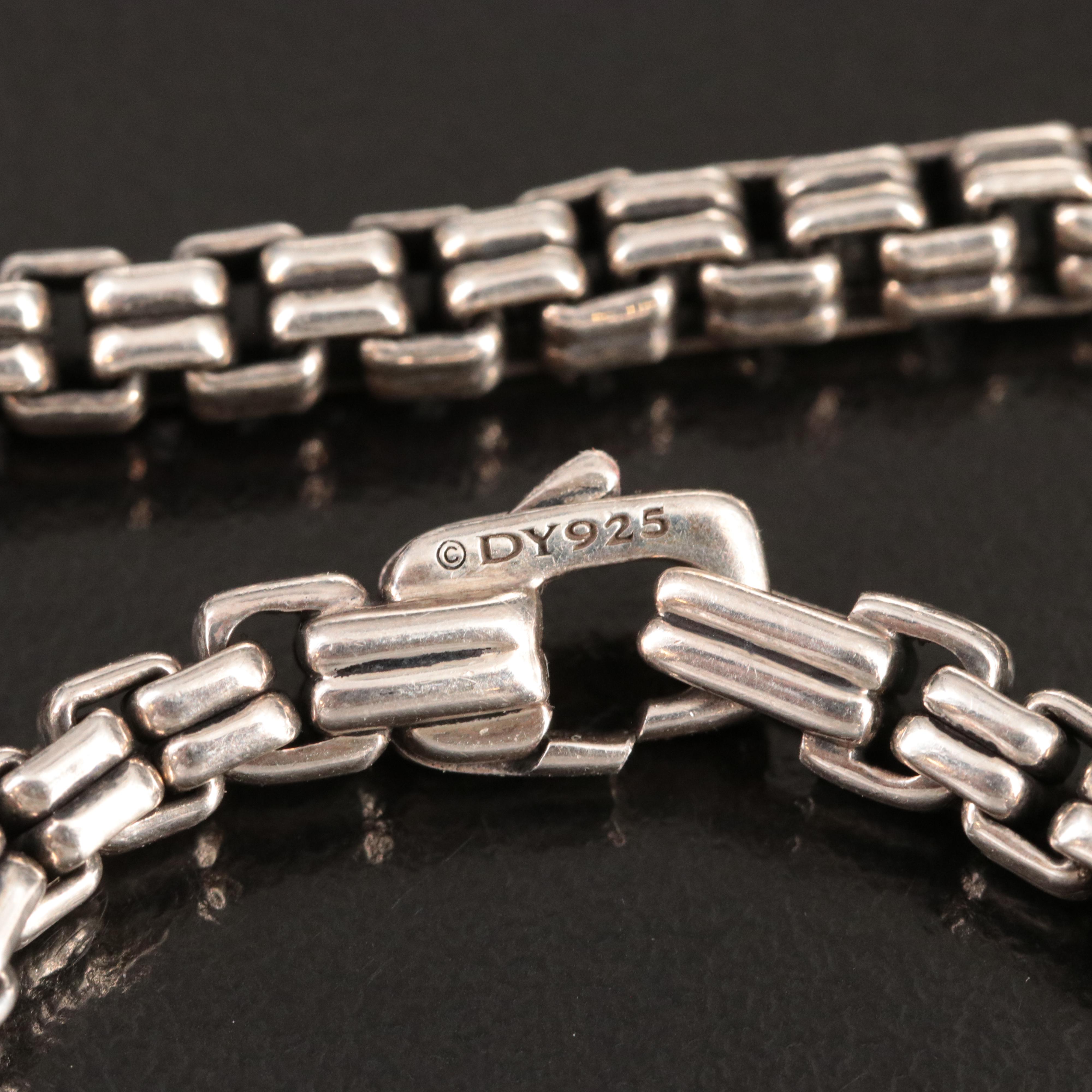 David Yurman Sterling Double Box Chain Bracelet