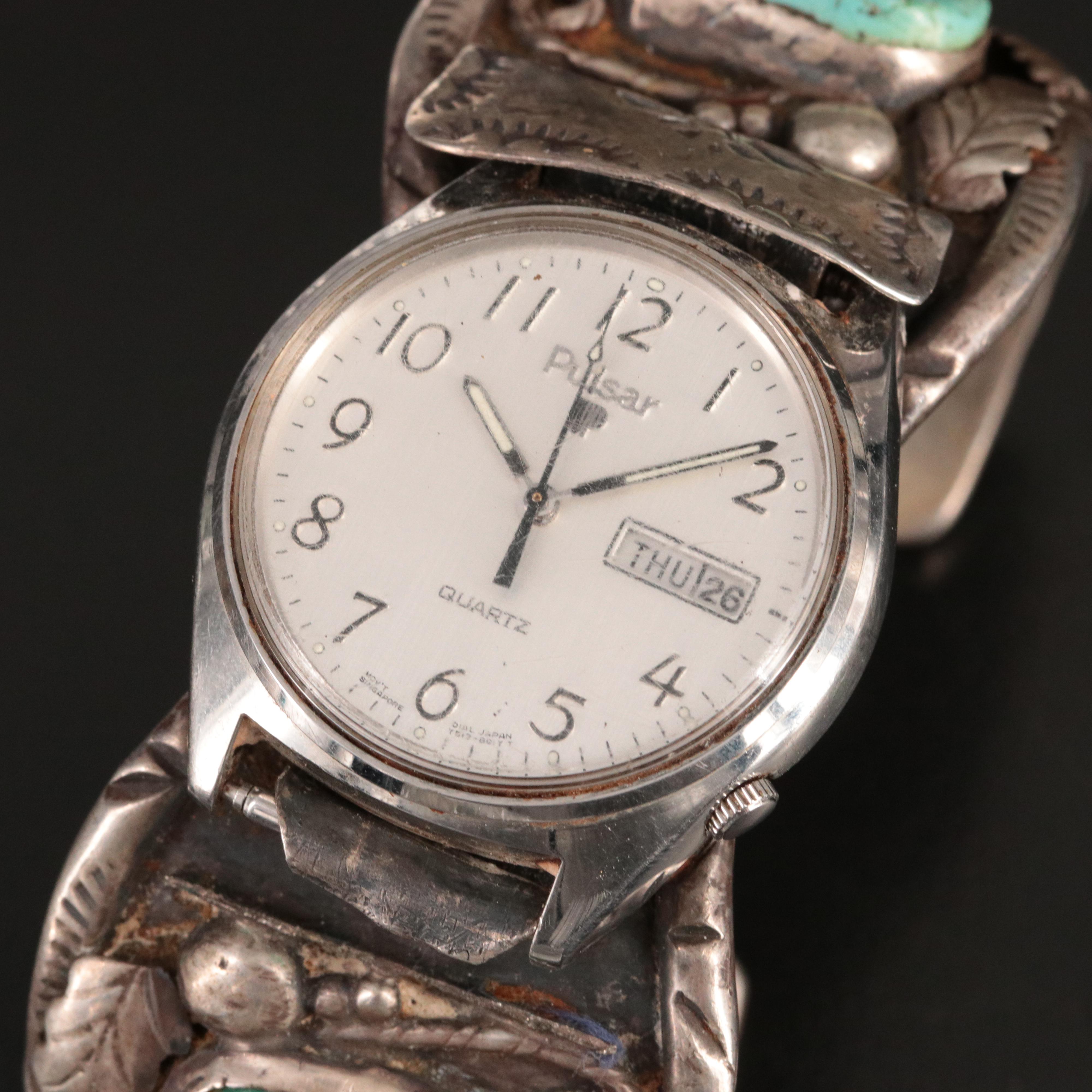 Neslon Begay and Phil Chapo Navajo Diné and Turquoise Featured in Watch Cuffs