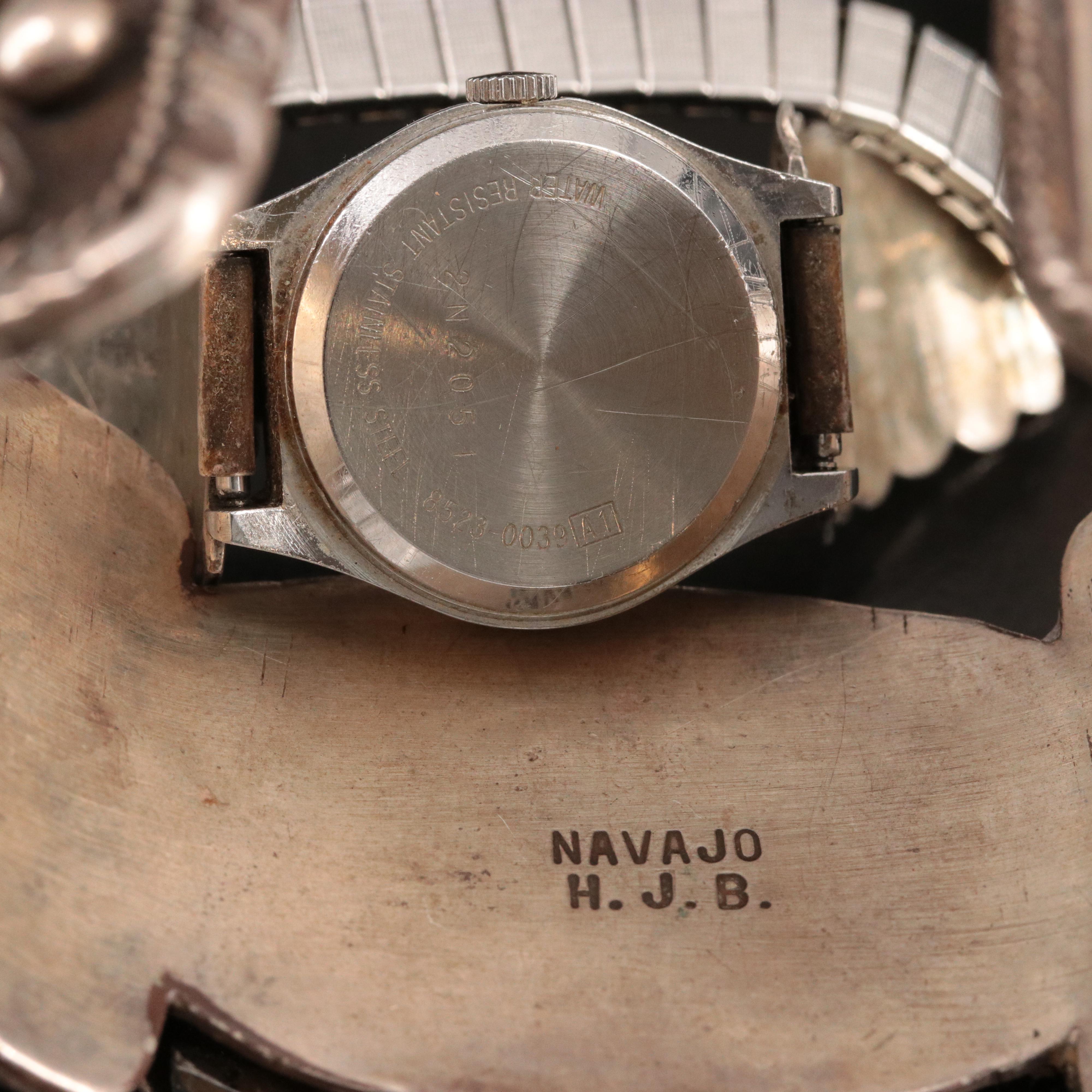 Neslon Begay and Phil Chapo Navajo Diné and Turquoise Featured in Watch Cuffs