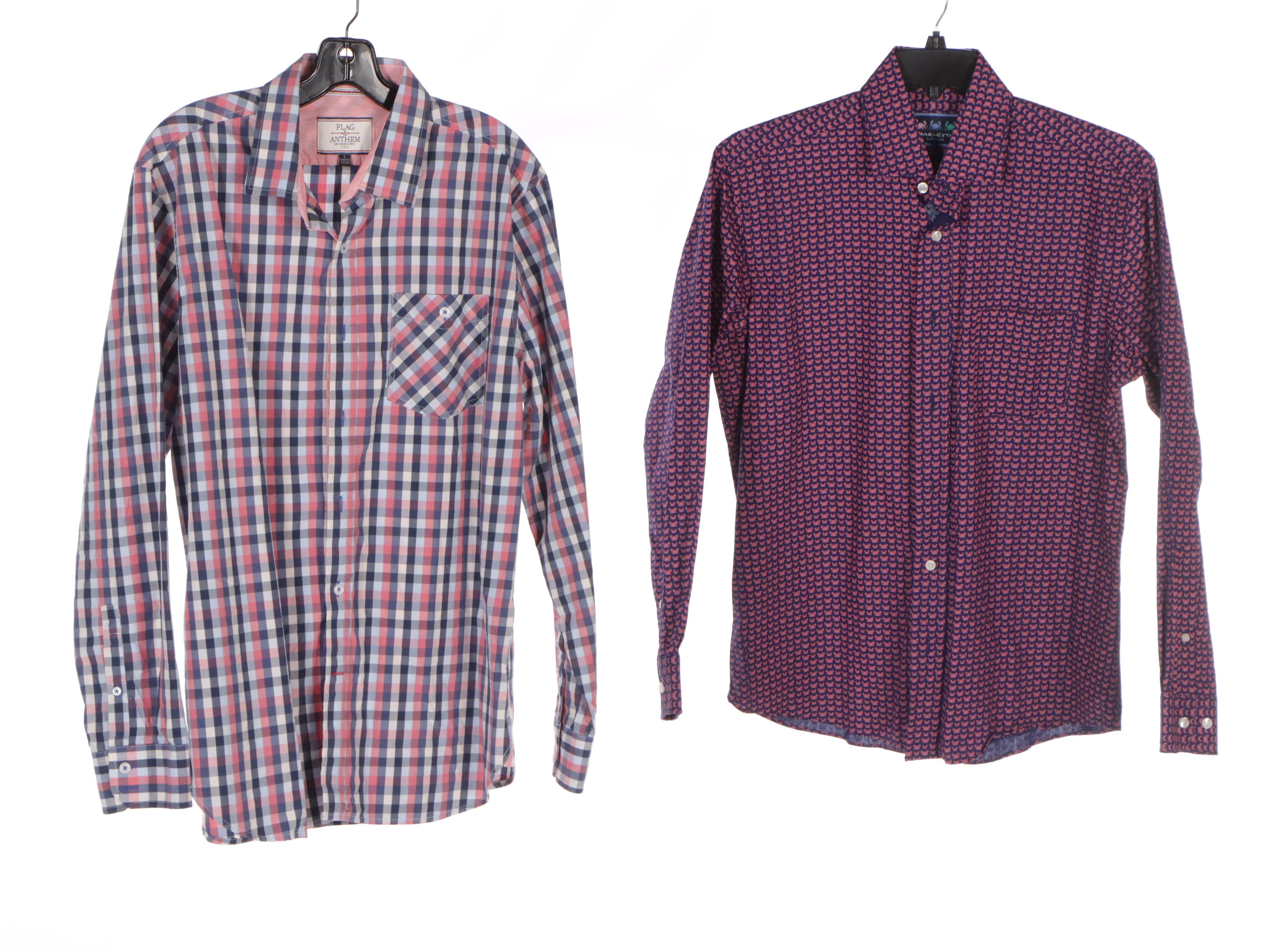 Men's Patterned Button-Front Shirts Featuring Izod, Calvin Klein & Peter Millar