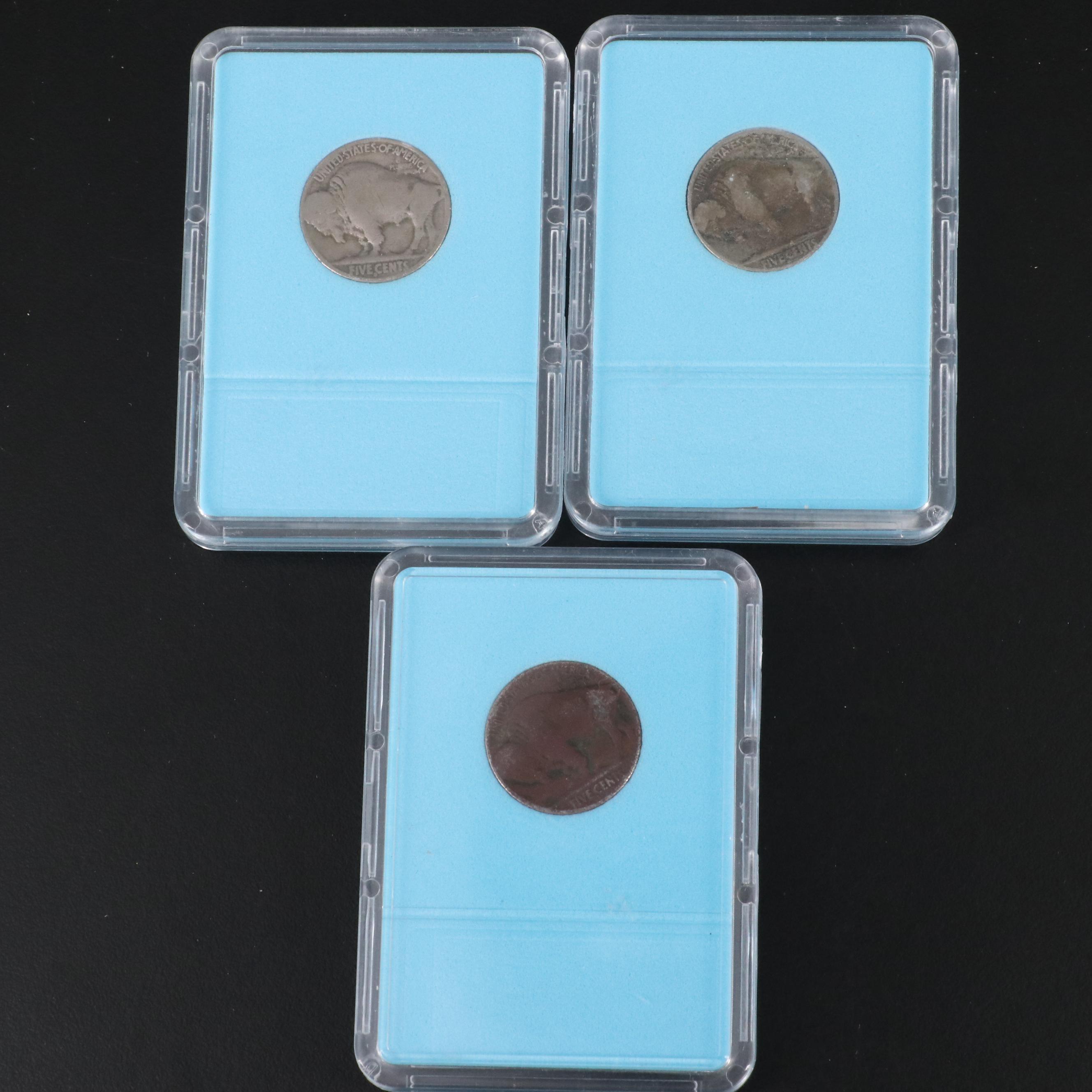 Collection of Large Cents, Buffalo Nickels, and Fifteen Coin Sets