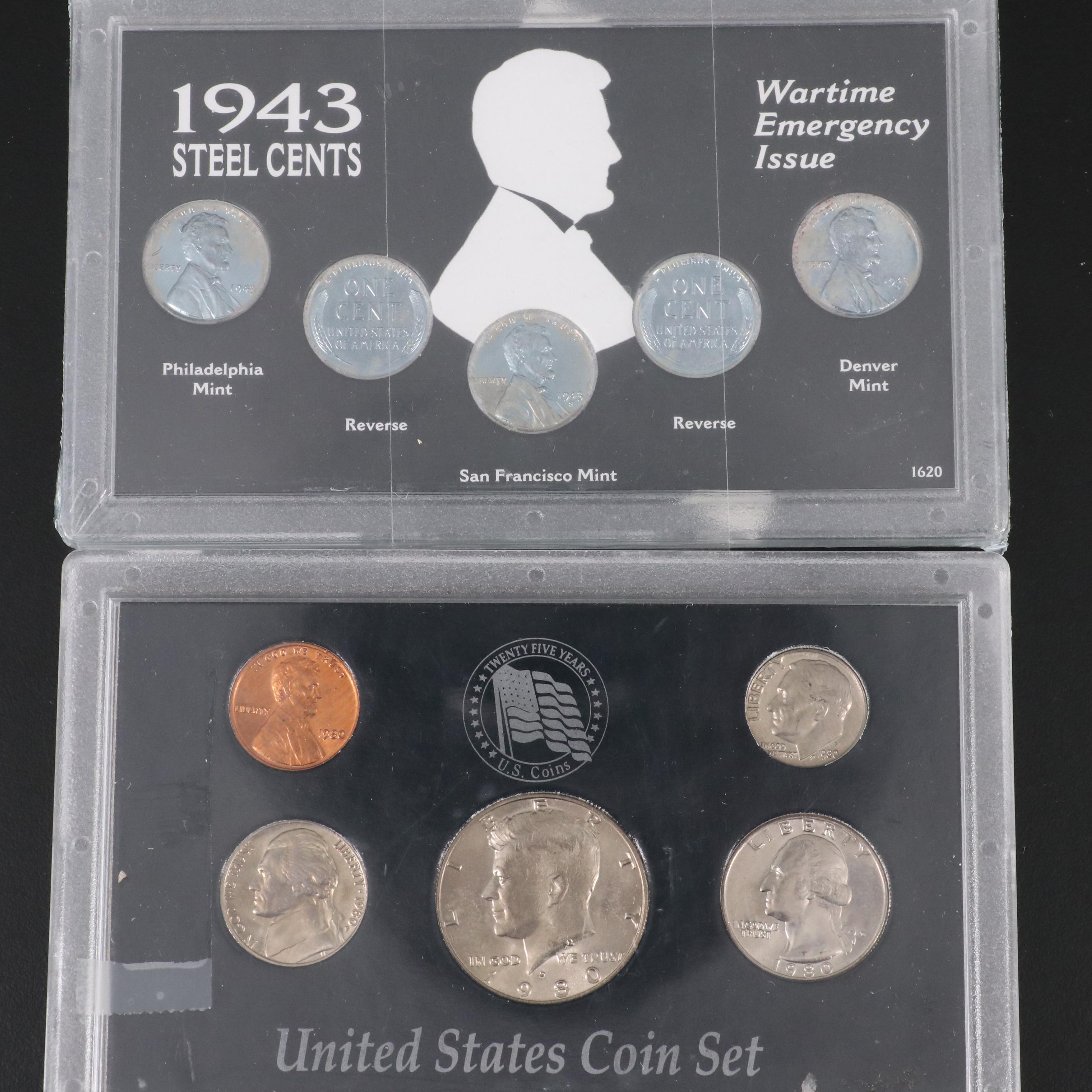 Collection of Large Cents, Buffalo Nickels, and Fifteen Coin Sets