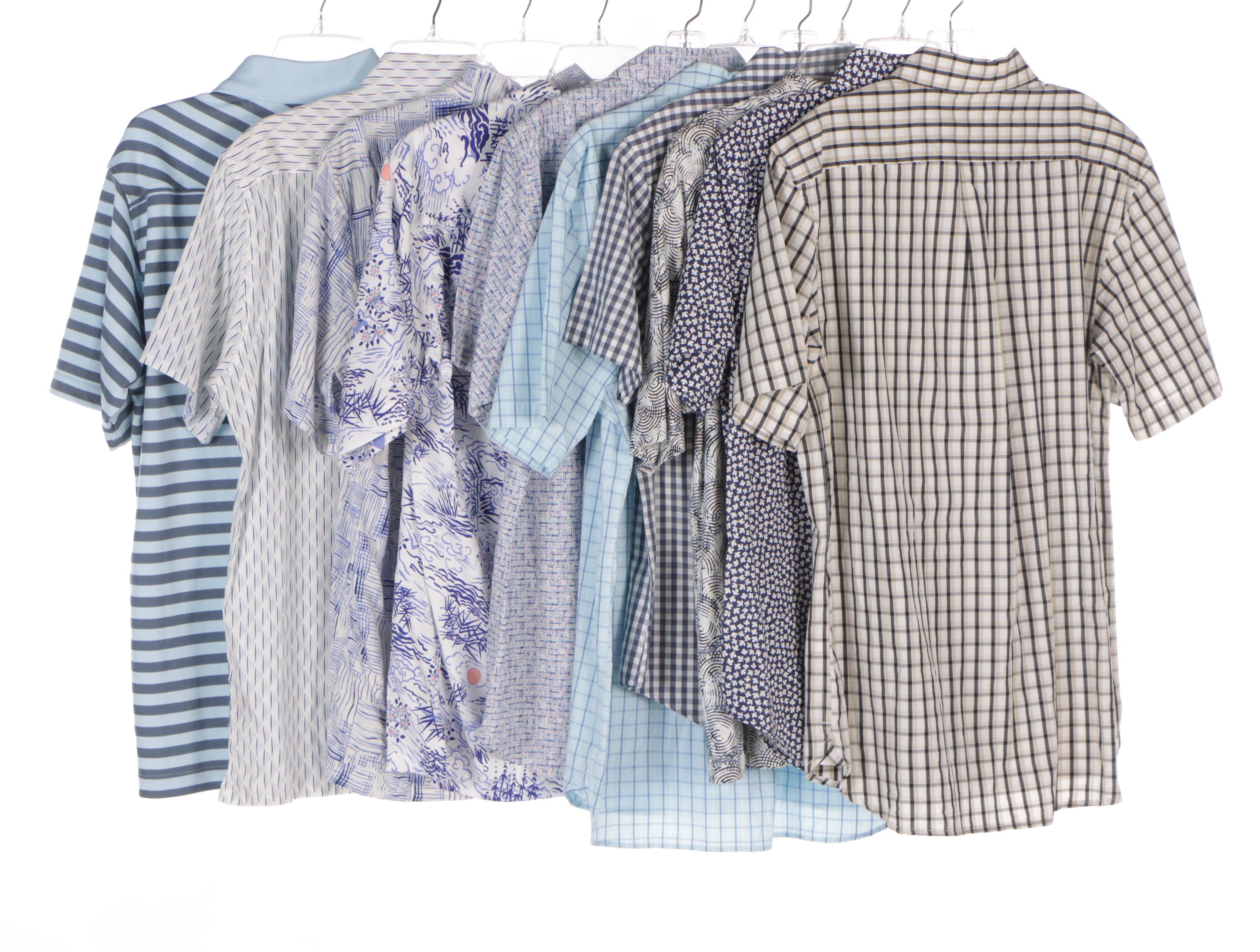 Men's Short Sleeve Shirts Including Alan Flusser and Bollé Golf Polo Shirt