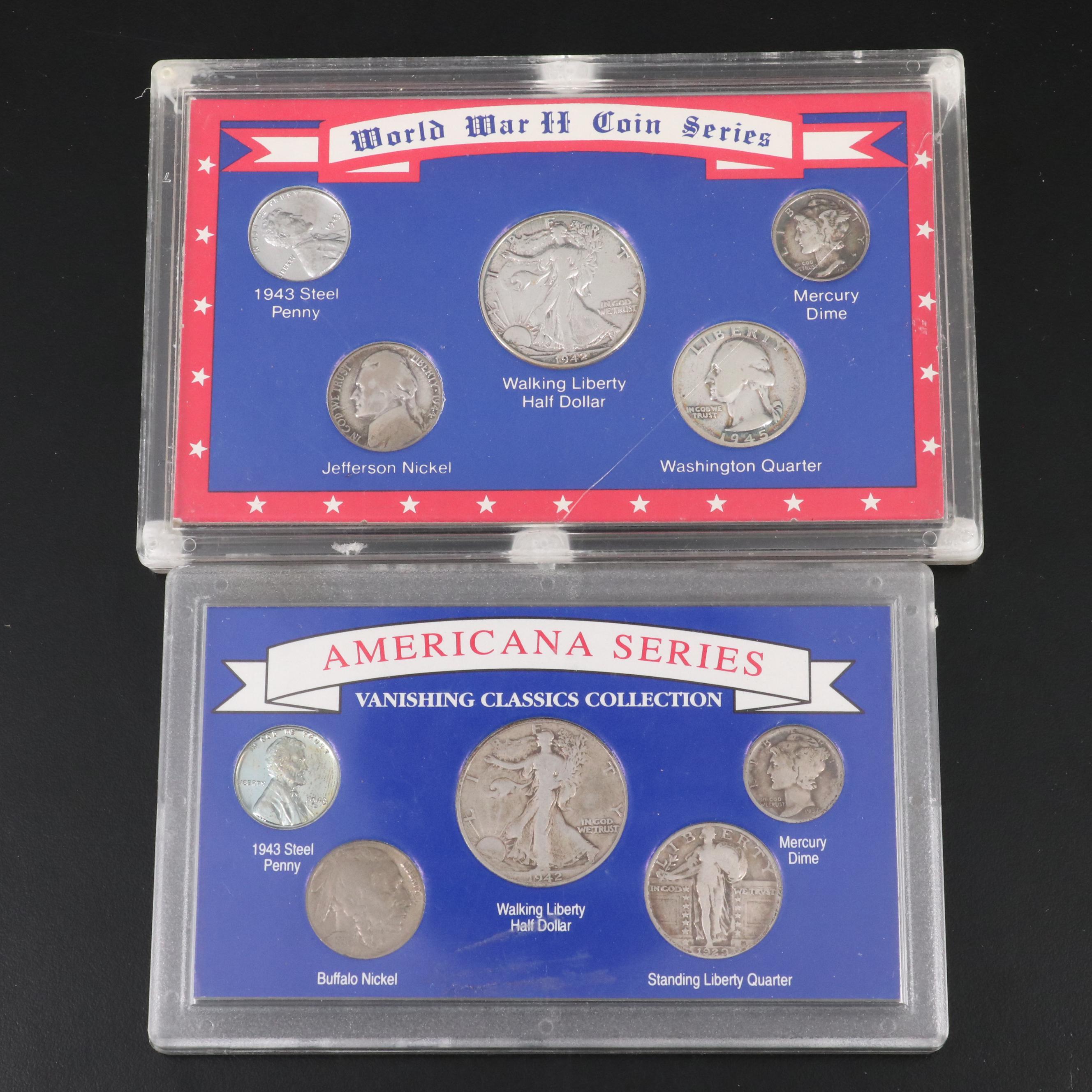 Collection of Large Cents, Buffalo Nickels, and Fifteen Coin Sets