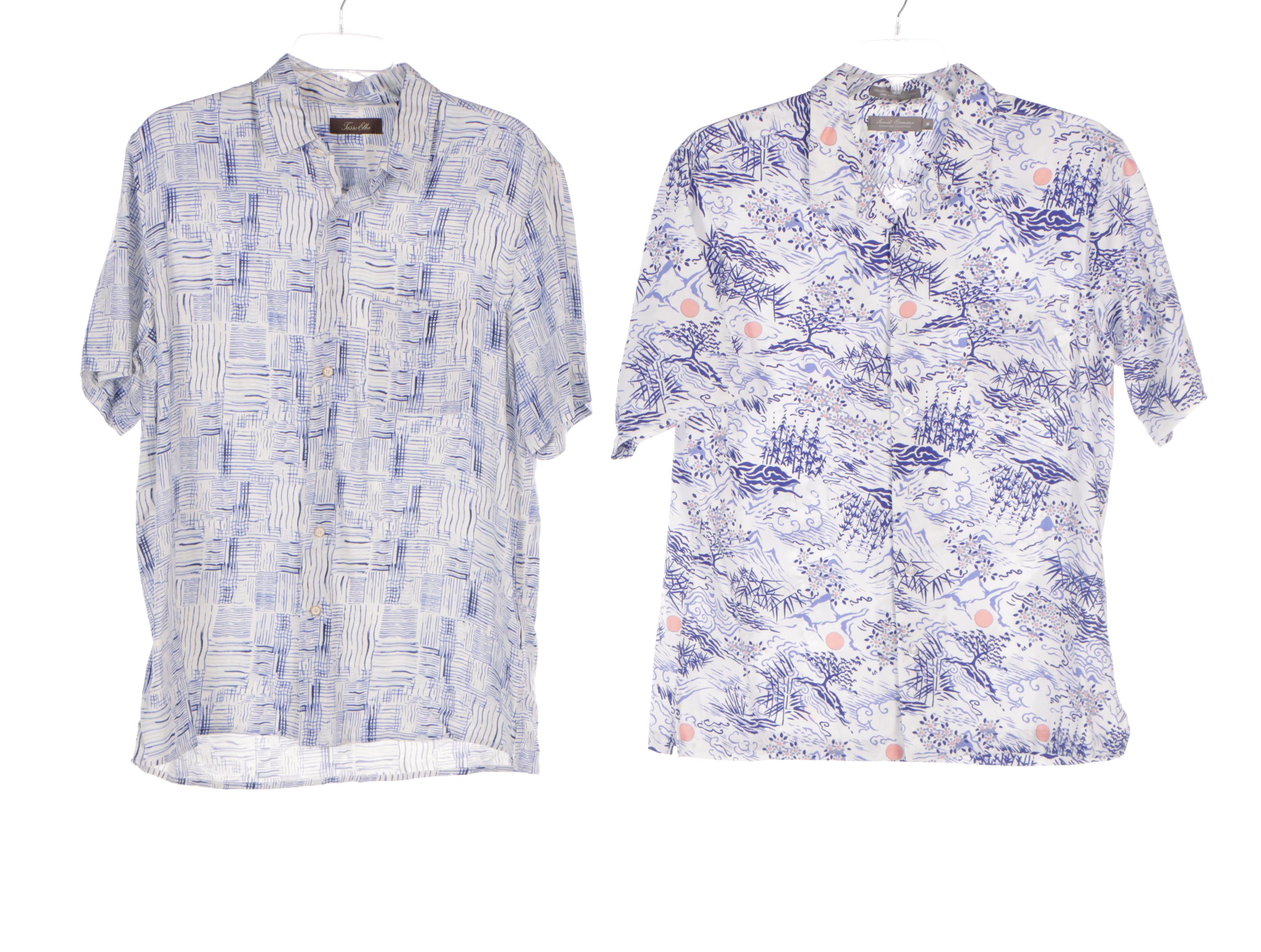 Men's Short Sleeve Shirts Including Alan Flusser and Bollé Golf Polo Shirt