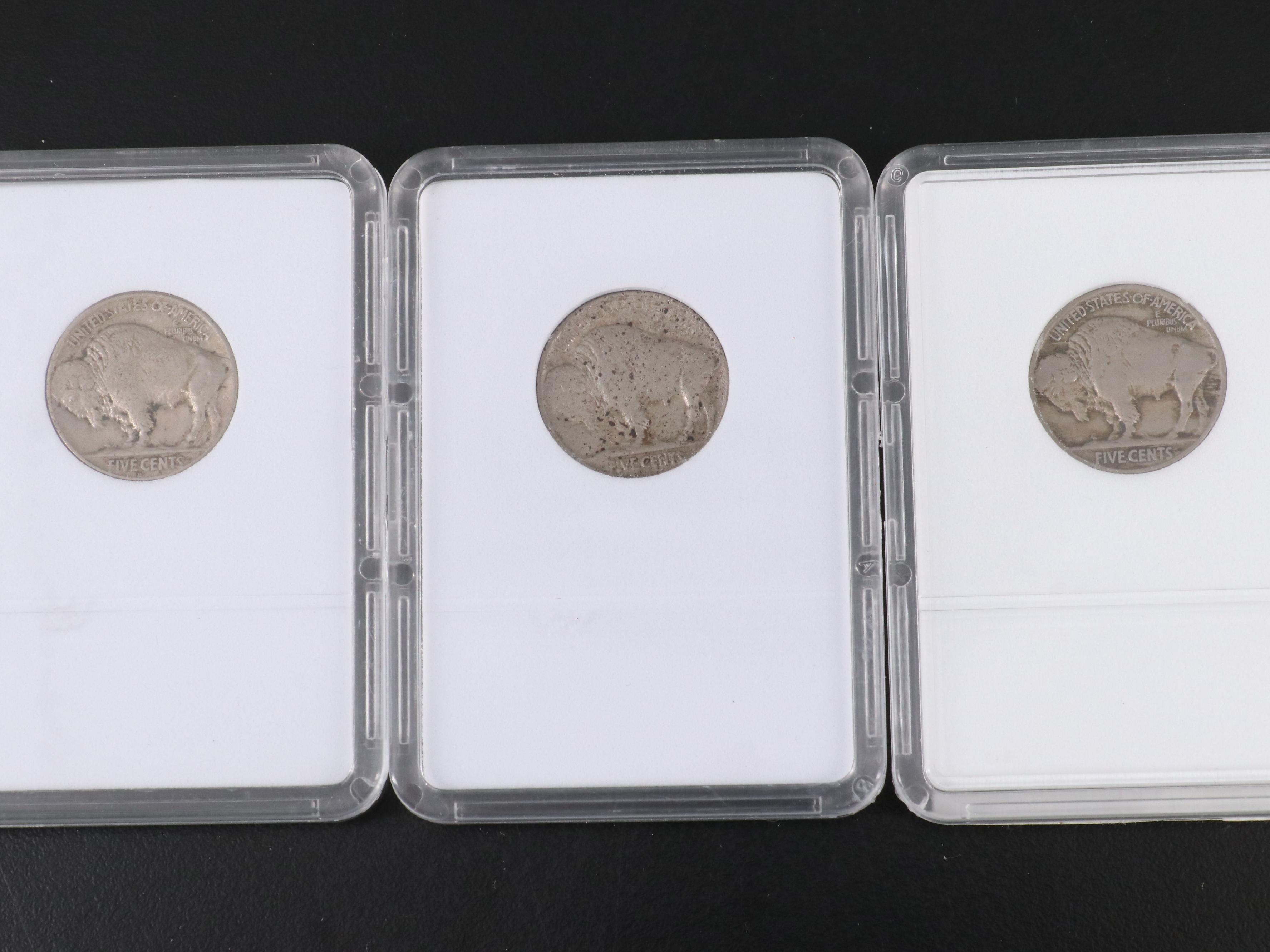 Collection of Large Cents, Buffalo Nickels, and Fifteen Coin Sets