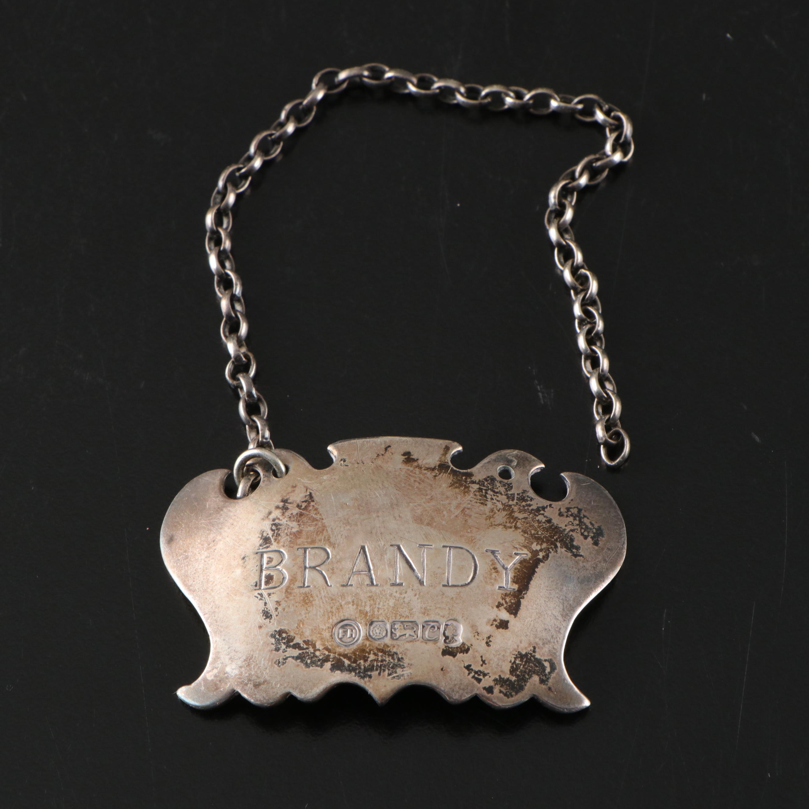 Waterford Cut Crystal Decanters with Engraved Sterling Labels, 1970s