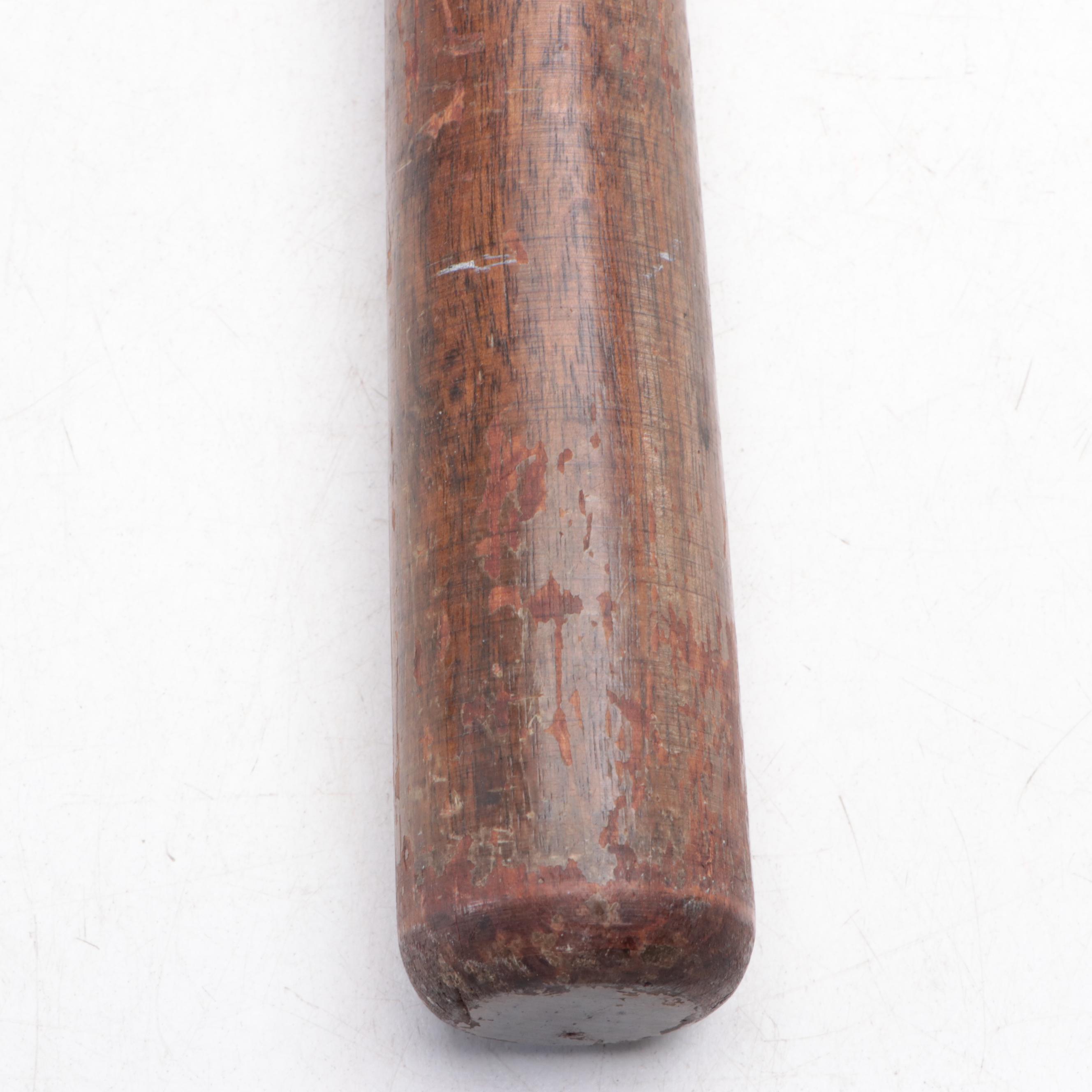 Carved Wooden Baton and Nightstick, Early 20th Century