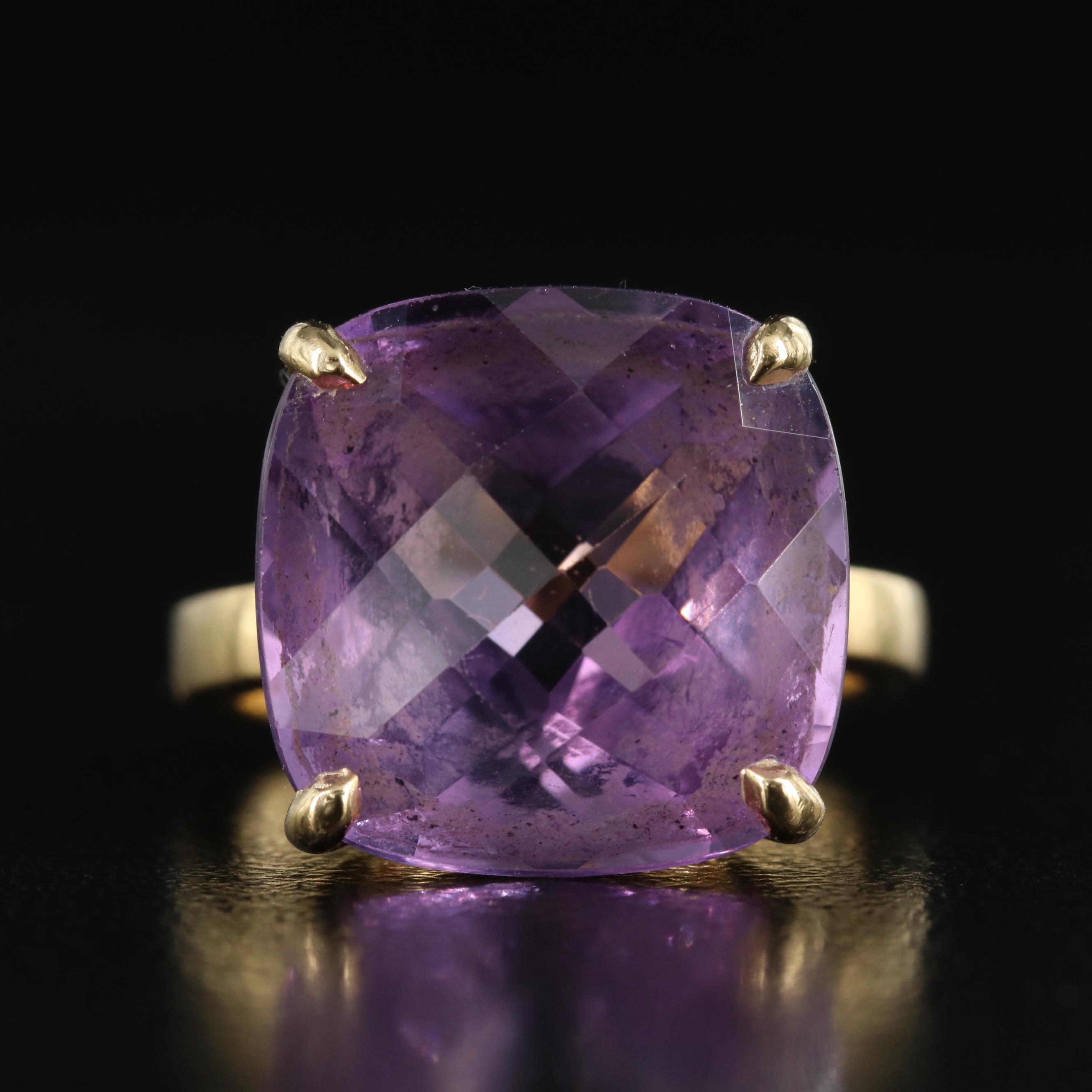 Tiffany & Co. Sparklers 18K 11.90 CT Amethyst Ring