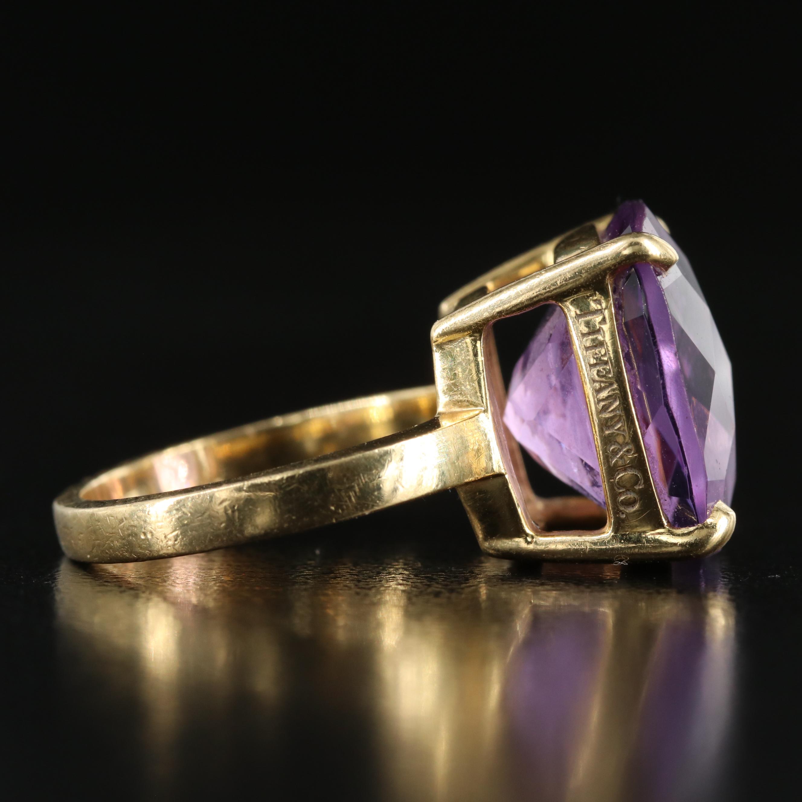 Tiffany & Co. Sparklers 18K 11.90 CT Amethyst Ring