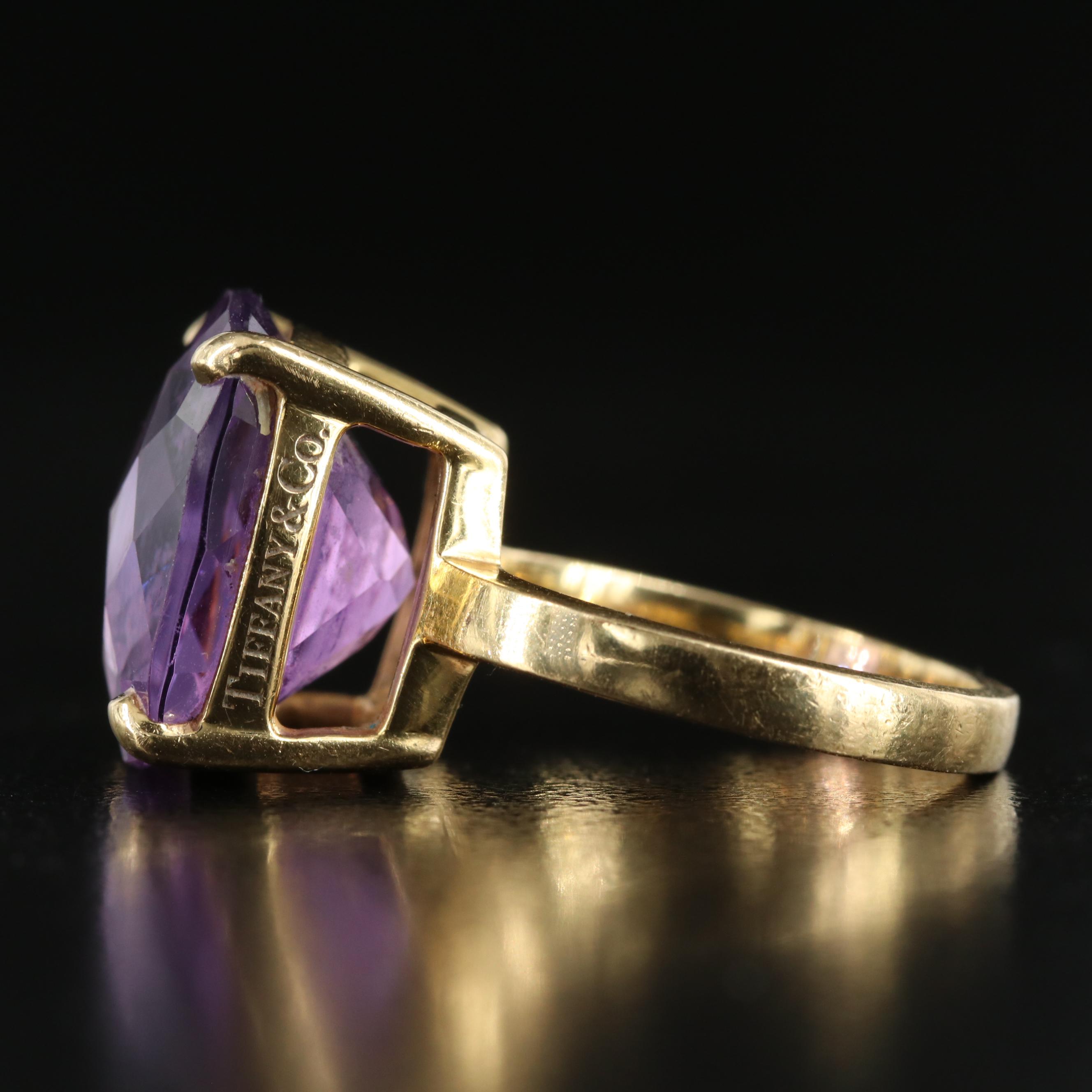 Tiffany & Co. Sparklers 18K 11.90 CT Amethyst Ring