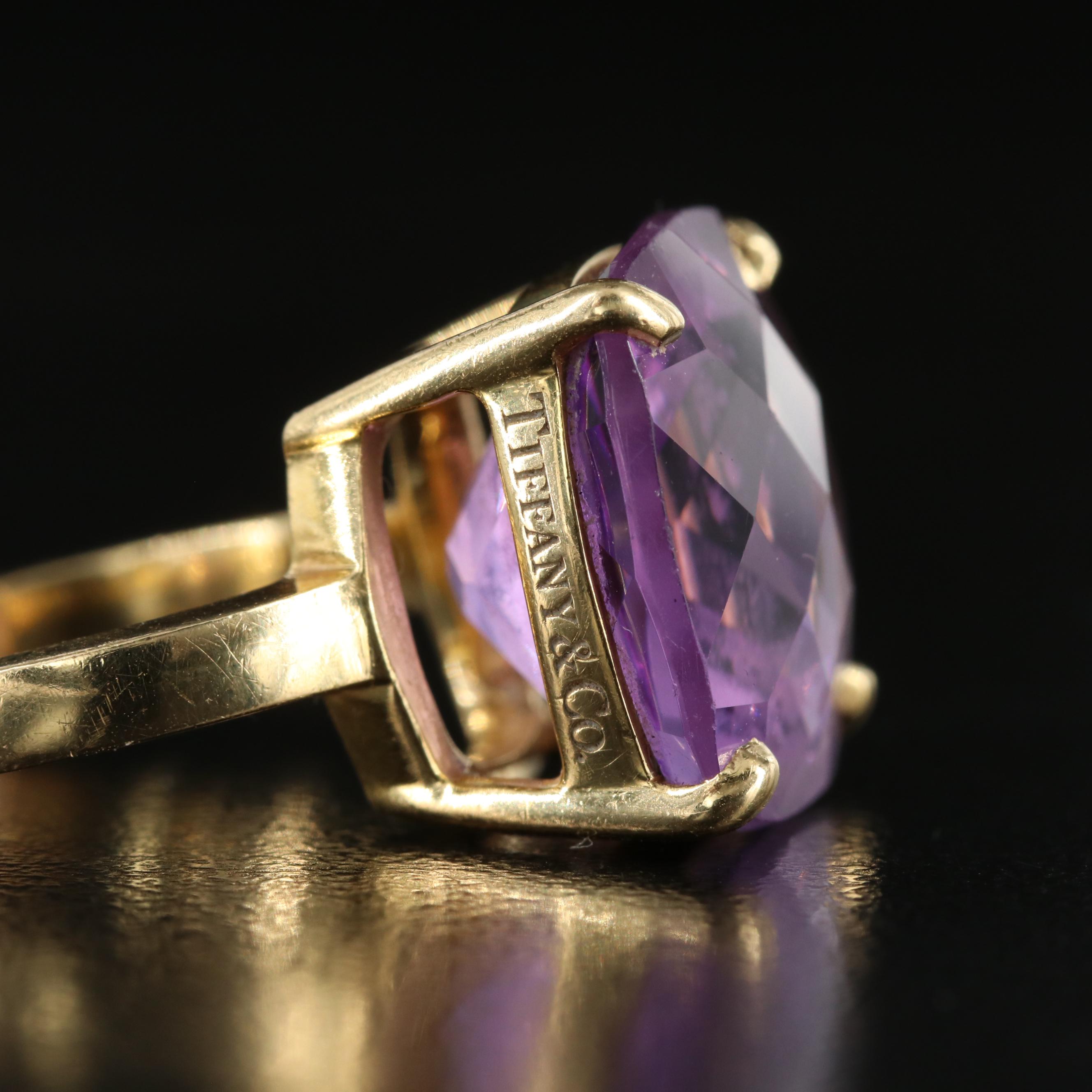 Tiffany & Co. Sparklers 18K 11.90 CT Amethyst Ring
