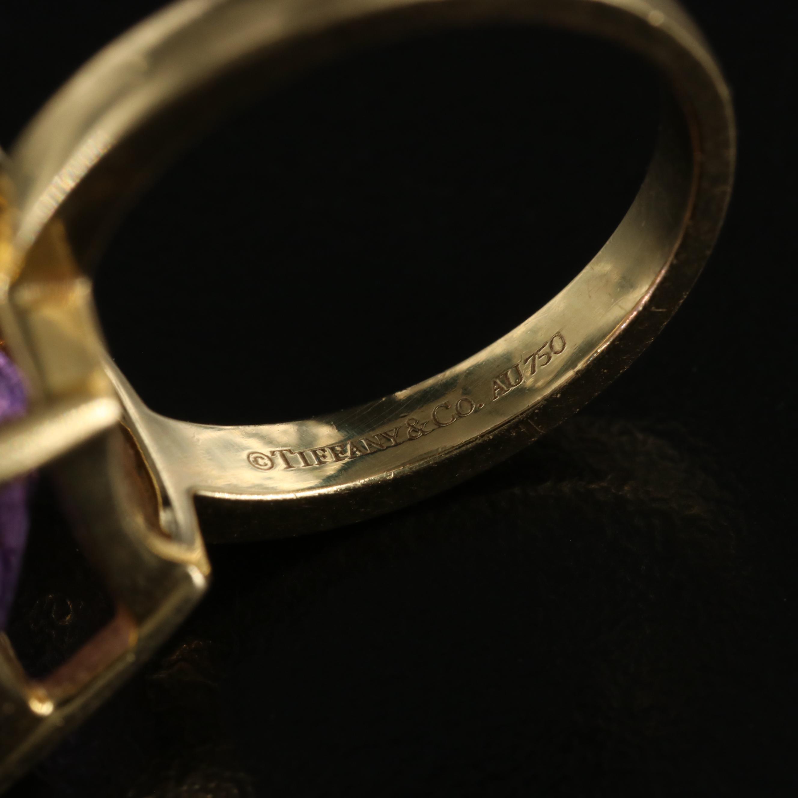 Tiffany & Co. Sparklers 18K 11.90 CT Amethyst Ring
