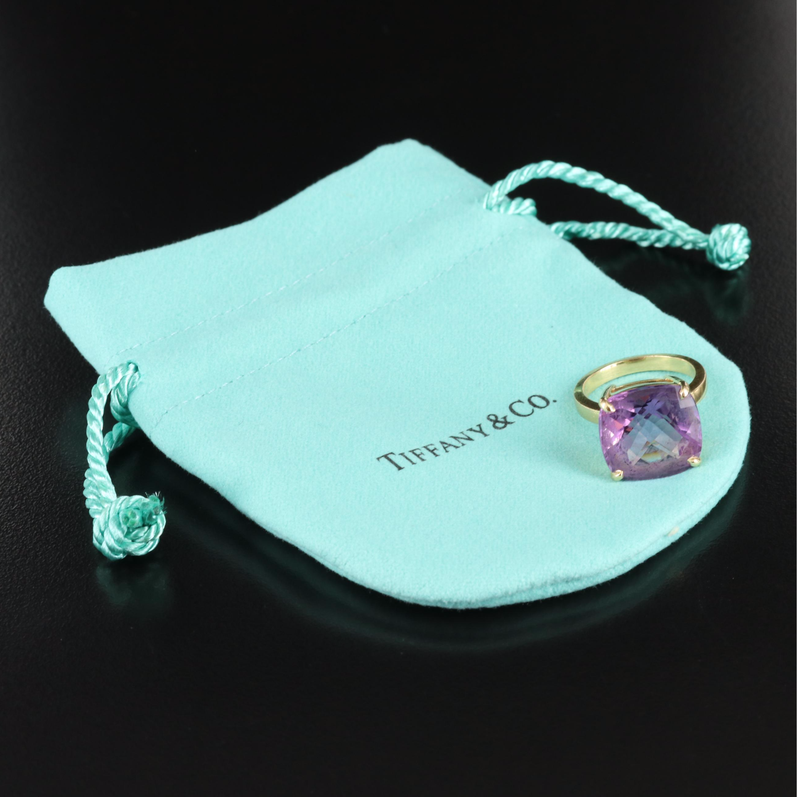 Tiffany & Co. Sparklers 18K 11.90 CT Amethyst Ring