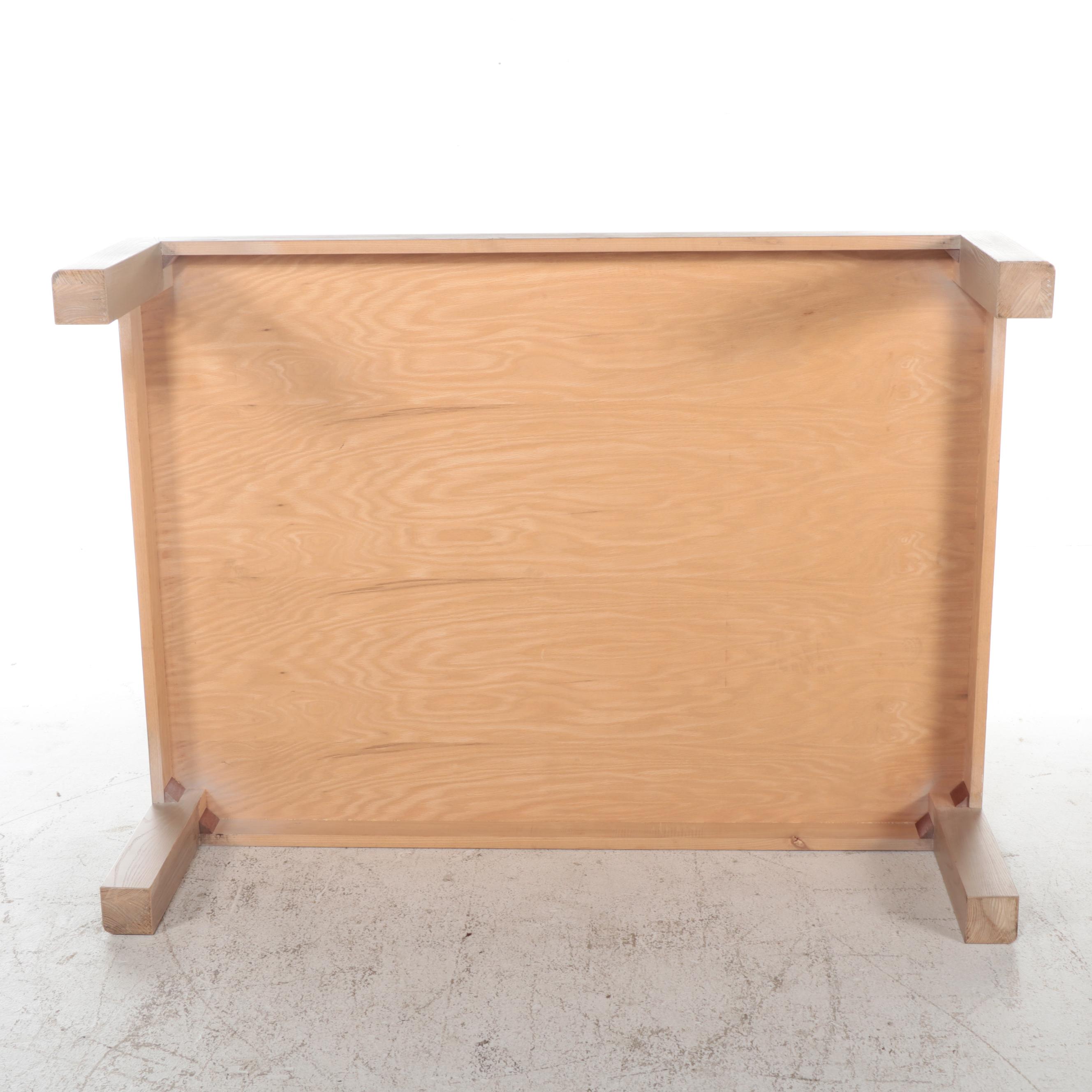 Large Modernist Style Cerused Ash Coffee Table