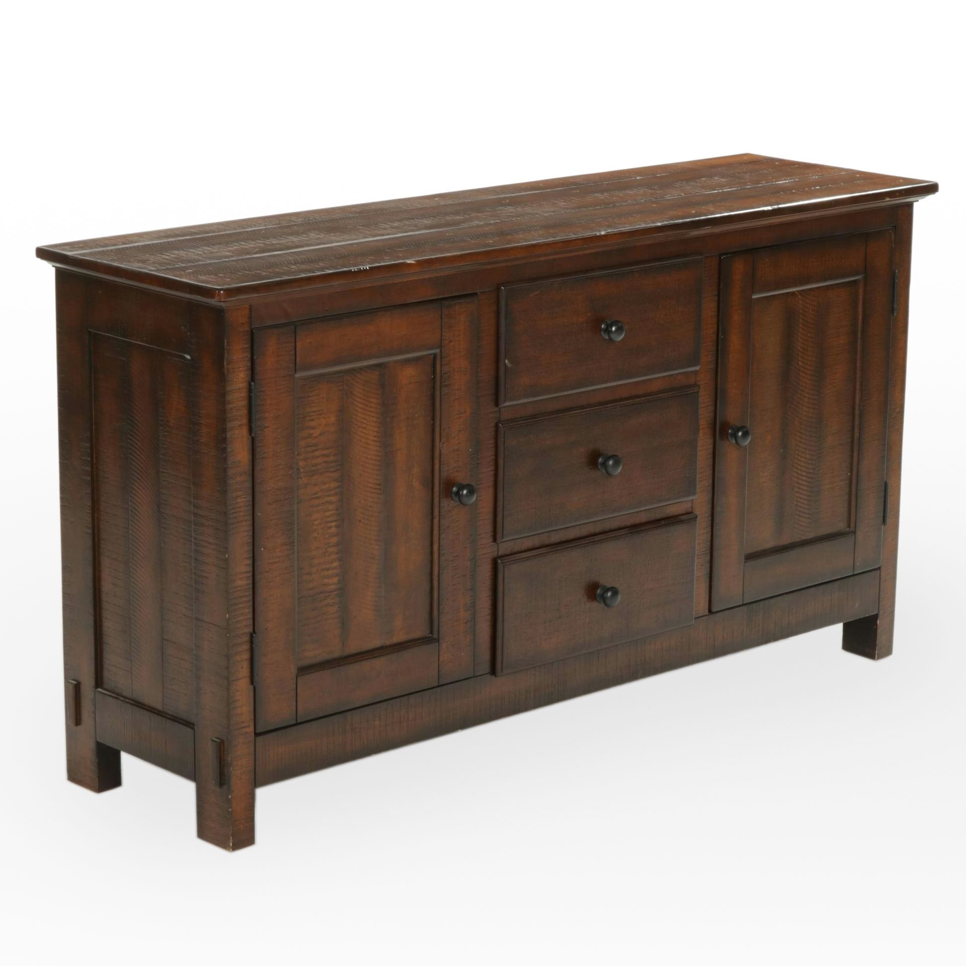 Pottery Barn "Benchwright" Rustic Wood Buffet, 21st Century