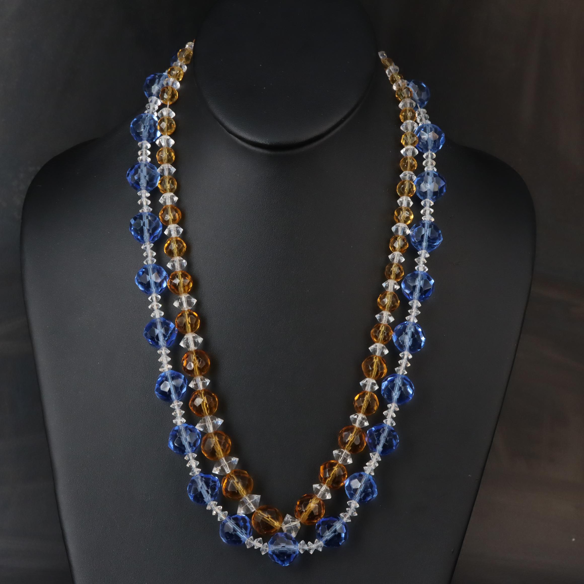 Antique and Vintage Necklaces Including Art Deco and Glass Crystal