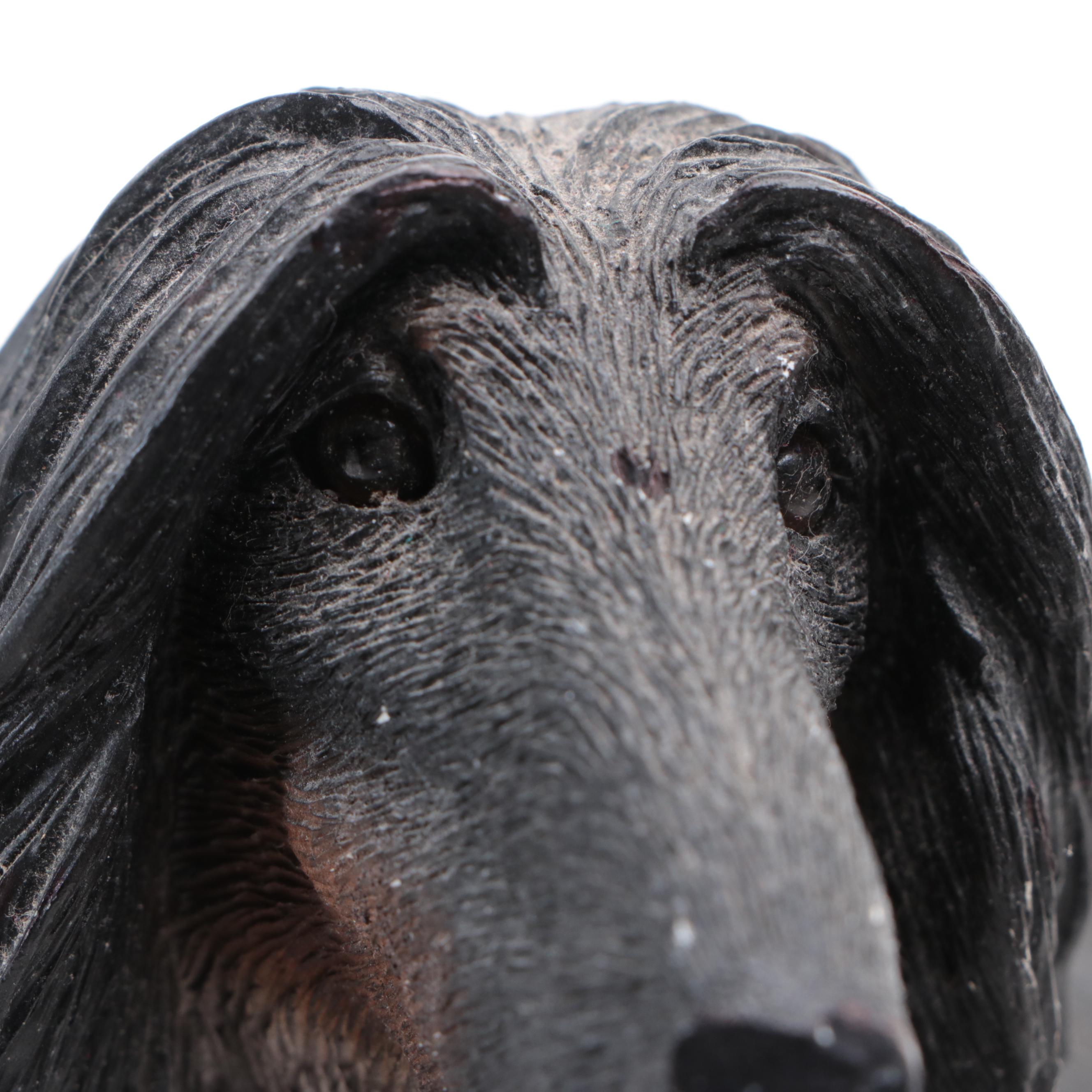 Sandra Brue for Sandicast "Afghan" Resin Dog Figurine, Late 20th Century