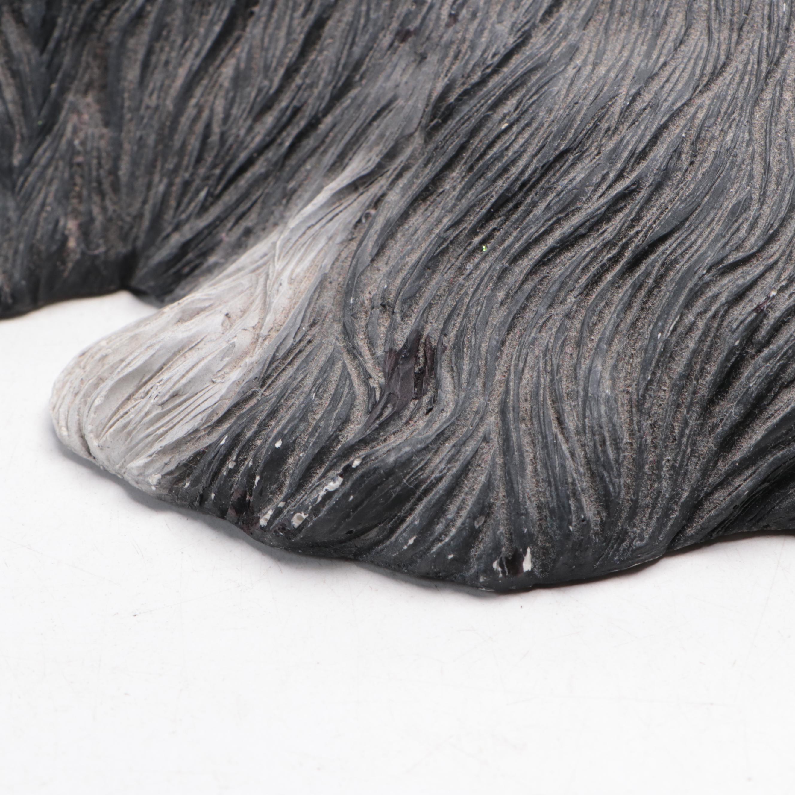 Sandra Brue for Sandicast "Afghan" Resin Dog Figurine, Late 20th Century