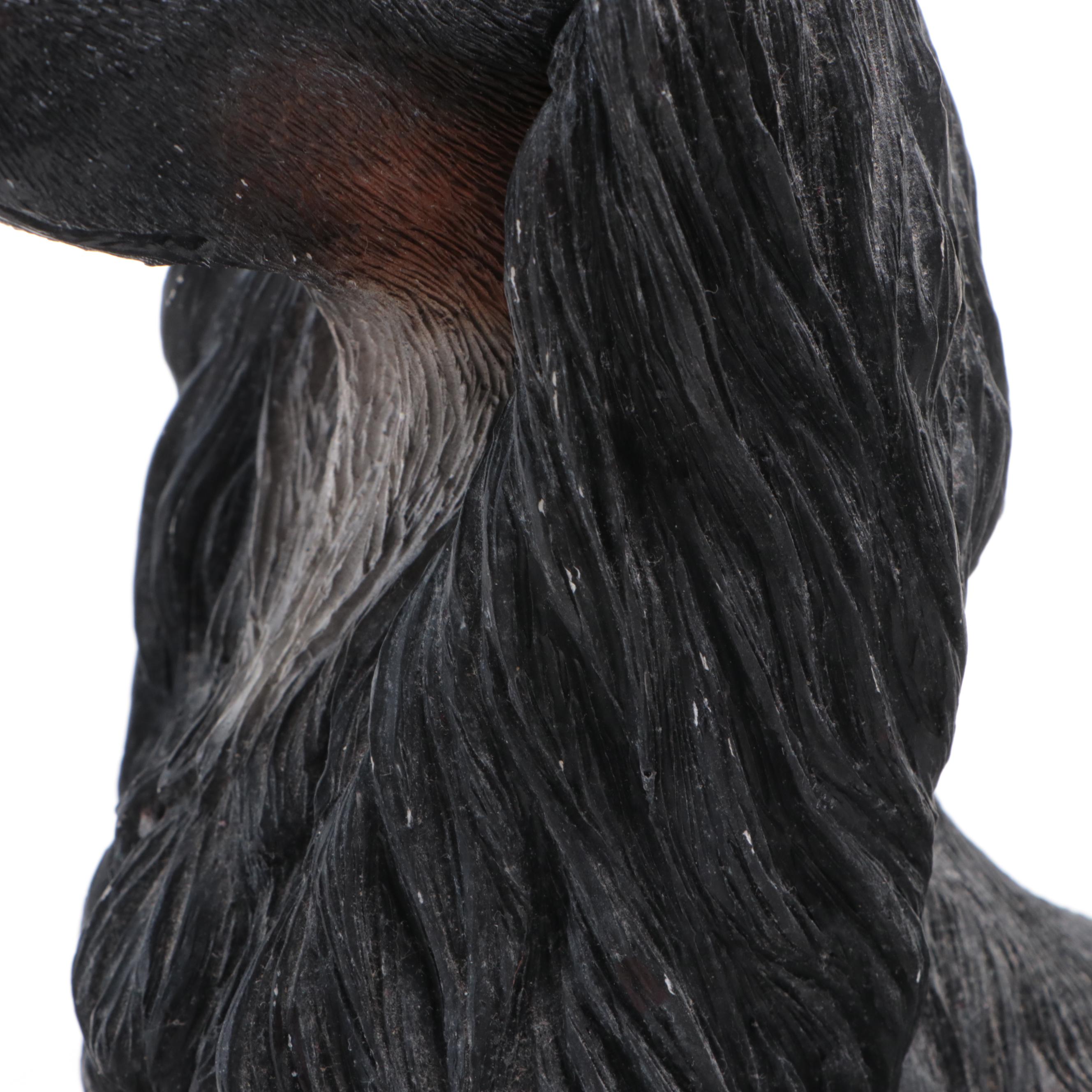 Sandra Brue for Sandicast "Afghan" Resin Dog Figurine, Late 20th Century