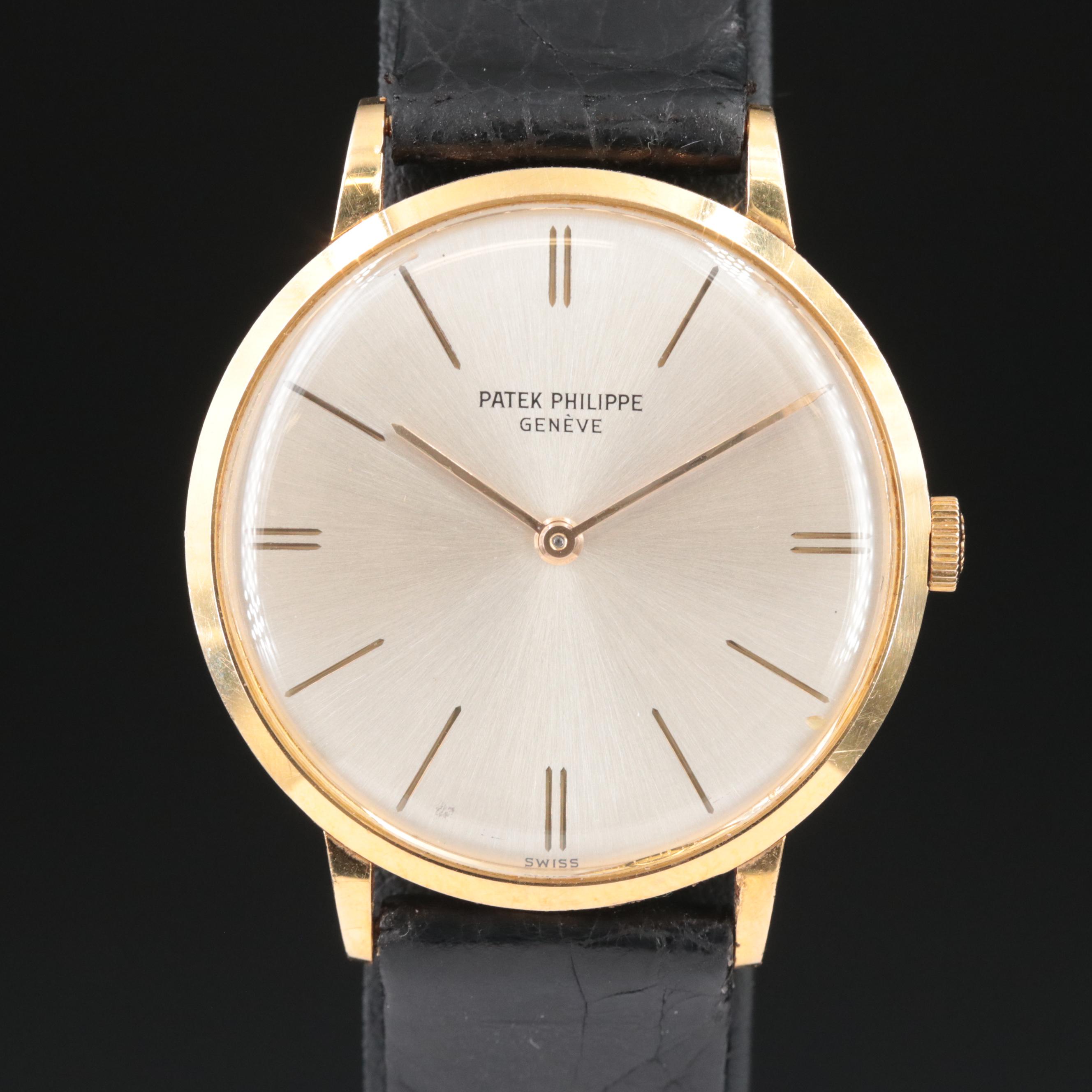 Patek Philippe Calatrava 18K and "Slash Dial" Watch