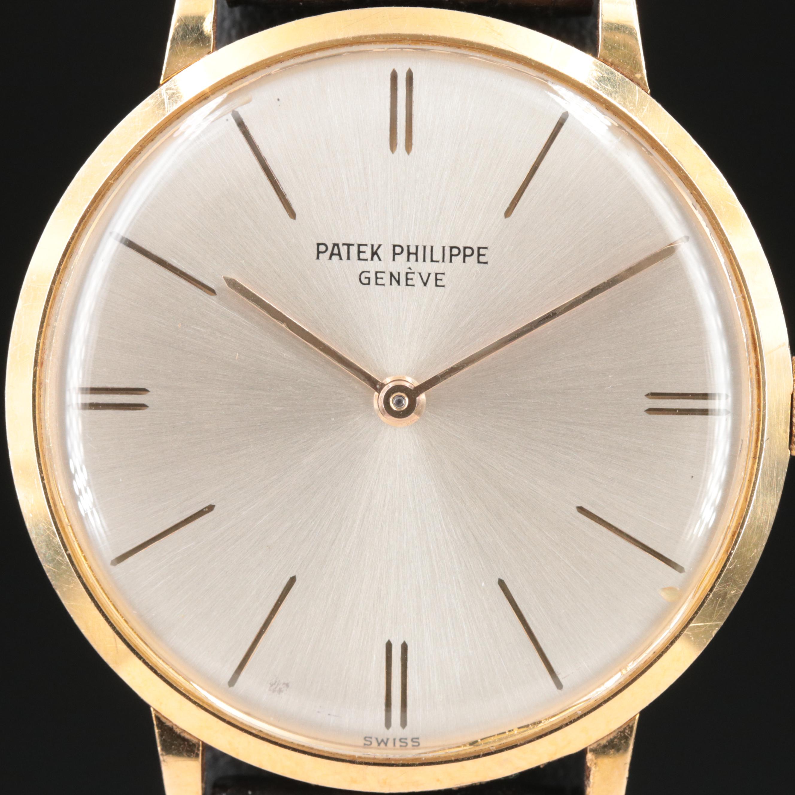 Patek Philippe Calatrava 18K and "Slash Dial" Watch