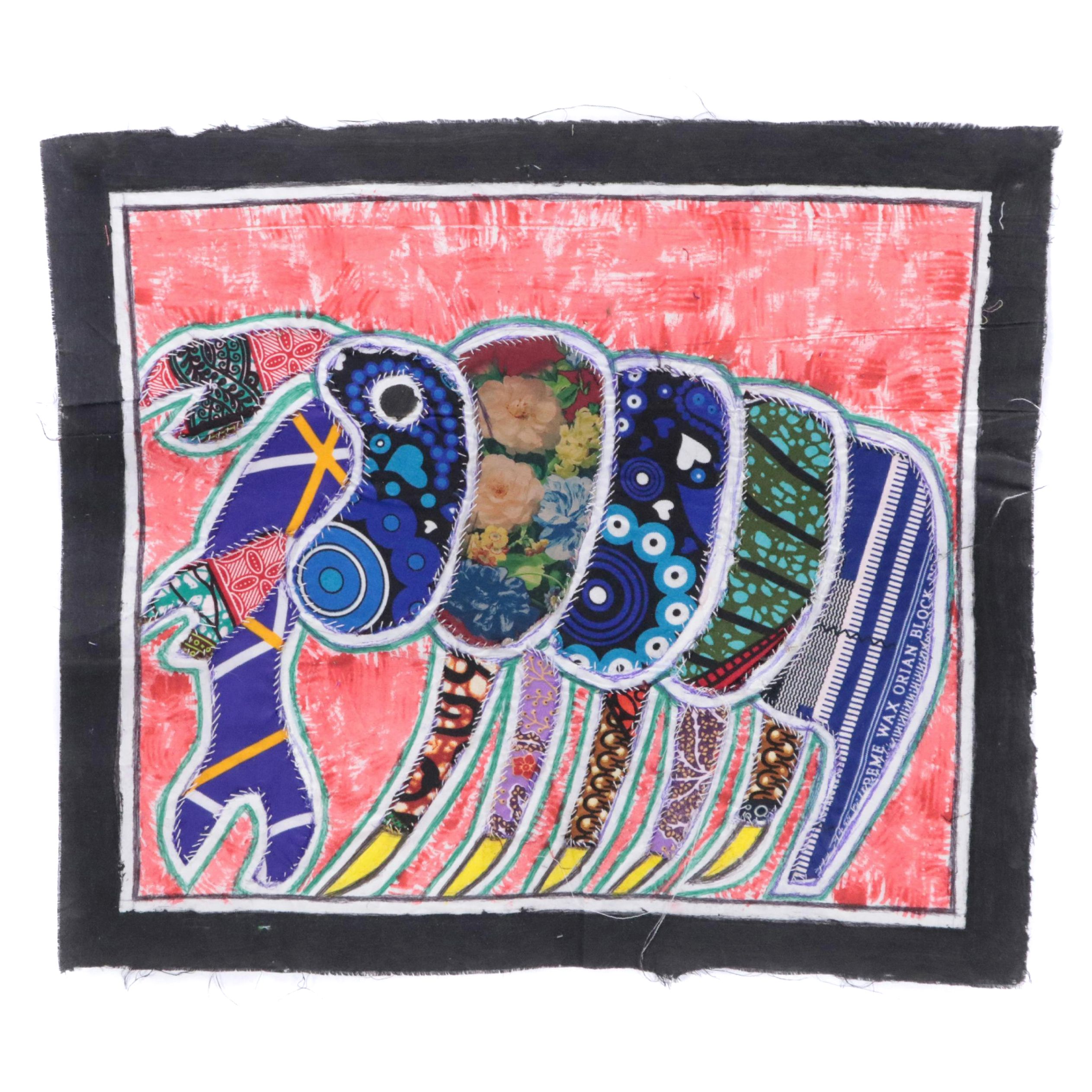 Kayode Buraimoh Stylized Mixed Media Painting "Crake Fish," 2023