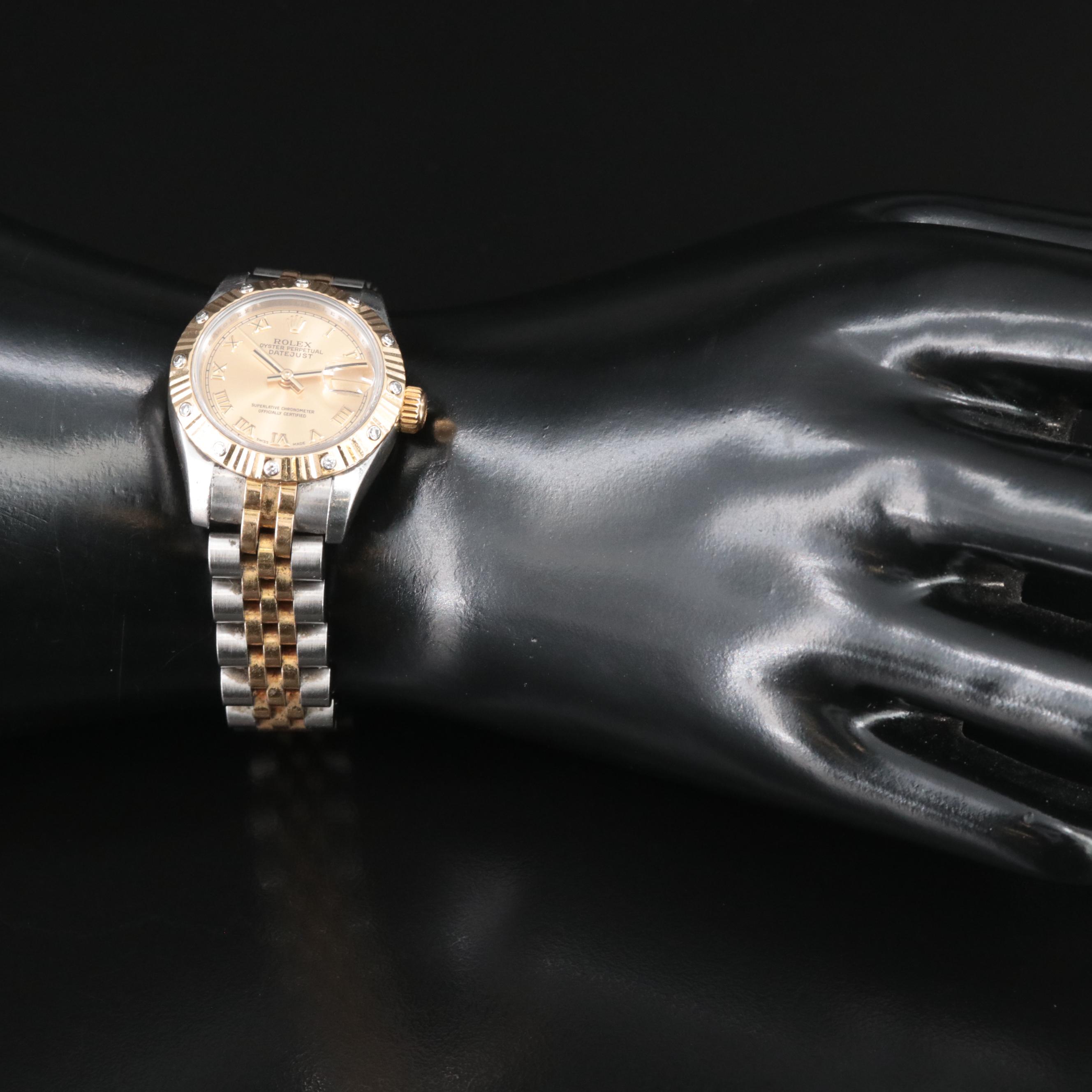 2005 Rolex Datejust Factory Fluted Diamond Bezel Watch