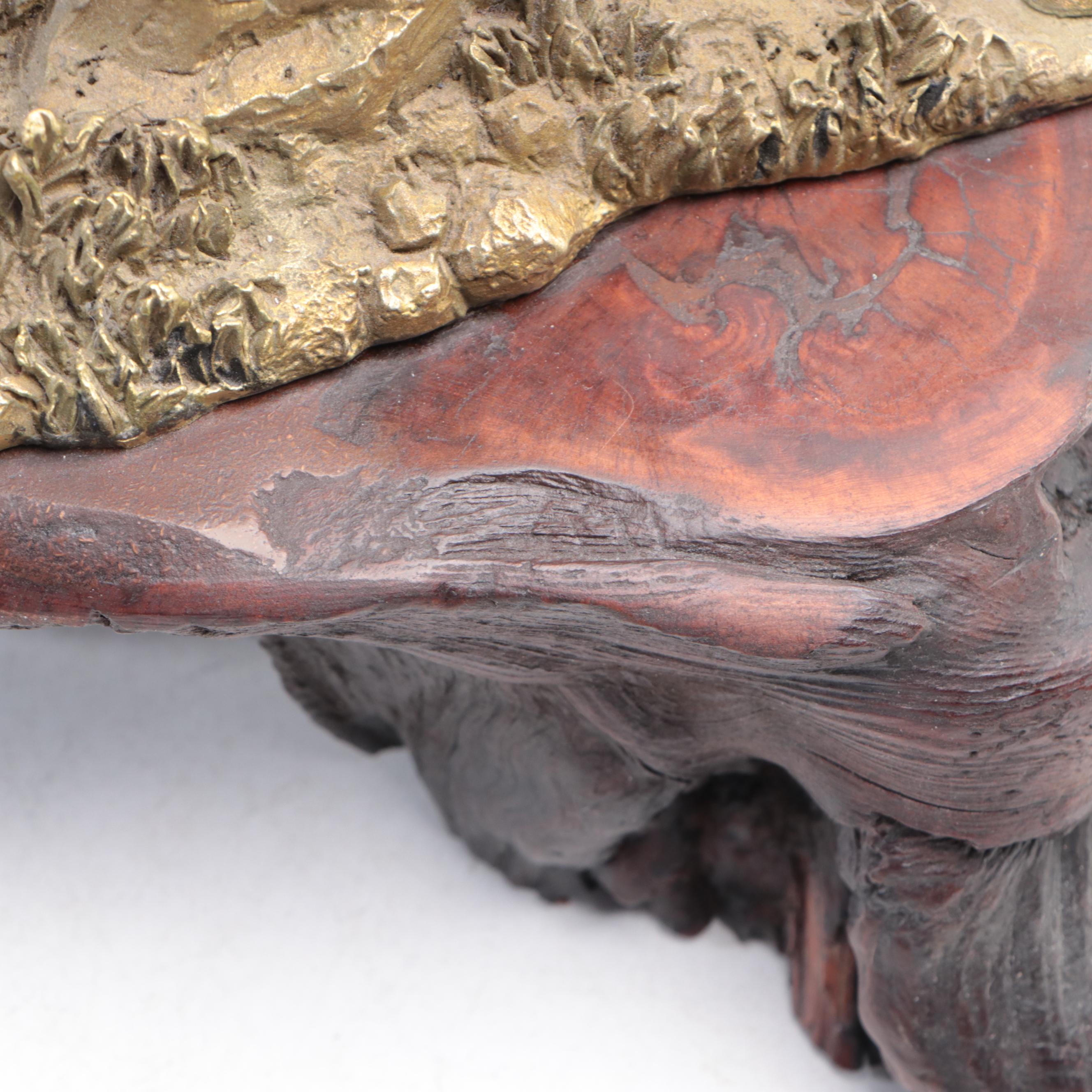 Brass Sculpture of Centaur With Sword and Shield