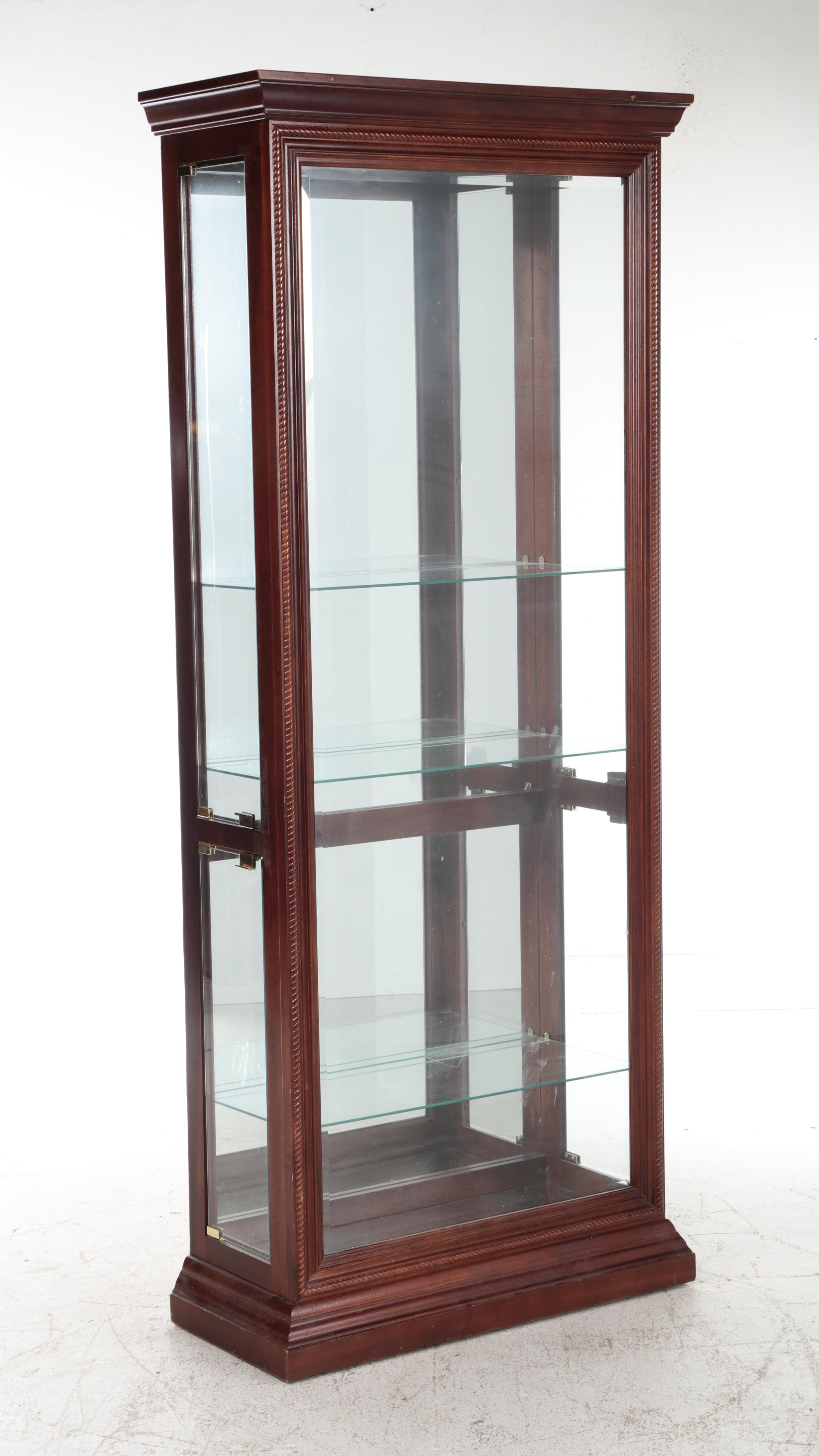Pulaski Furniture Wood and Glass Lighted Curio Cabinet