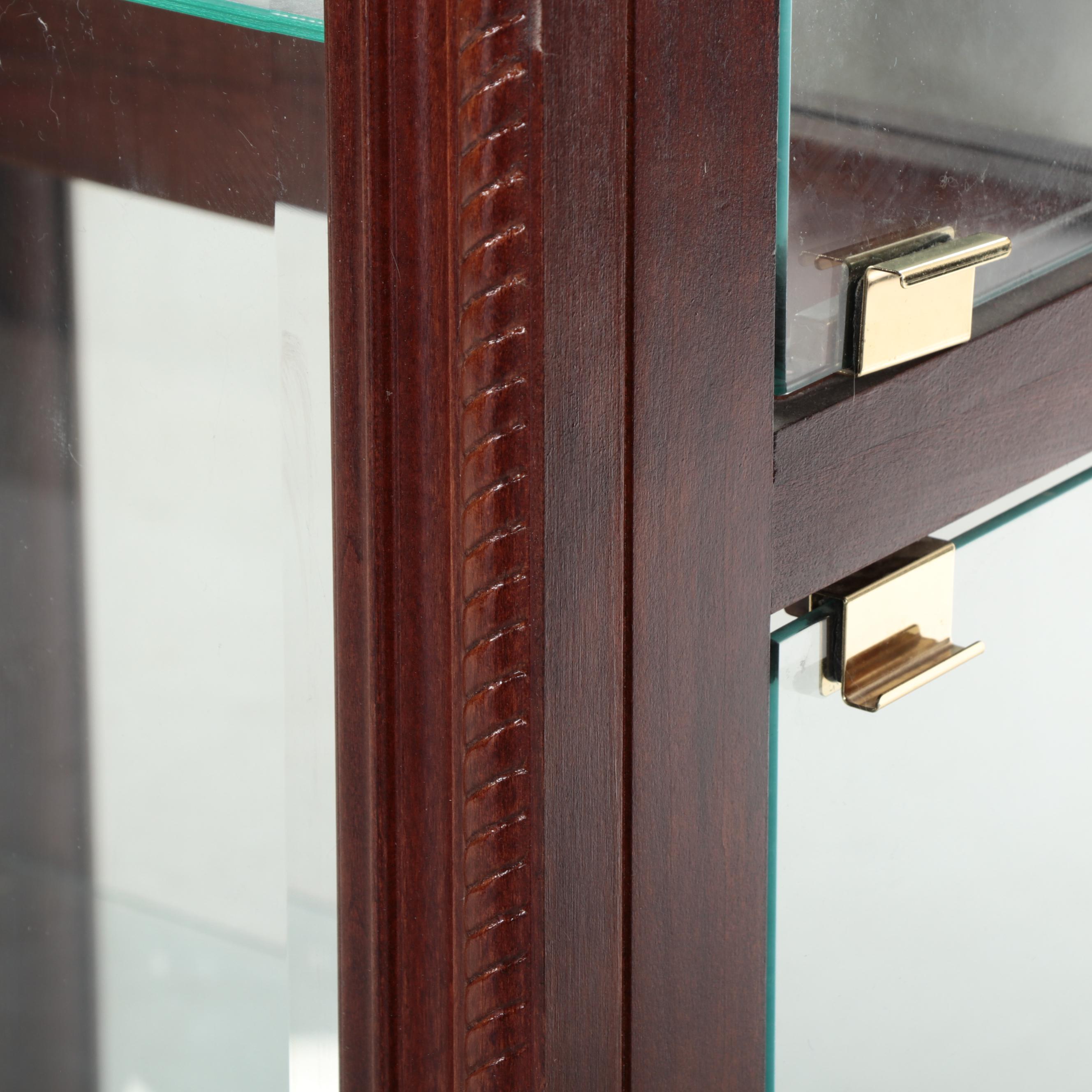 Pulaski Furniture Wood and Glass Lighted Curio Cabinet