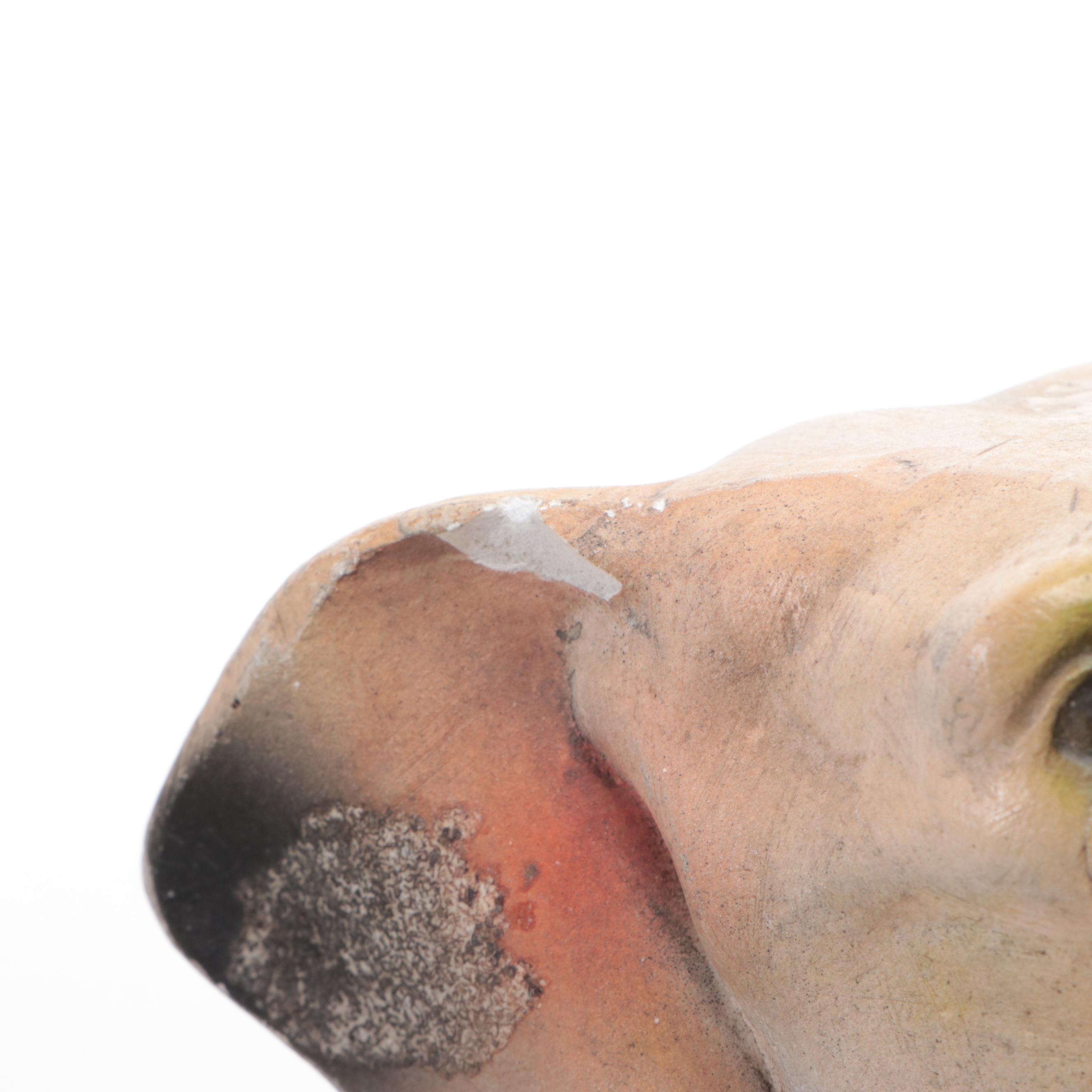 Chalkware Carnival Prize Cat Figurine and Elephant Bank, Early 20th Century