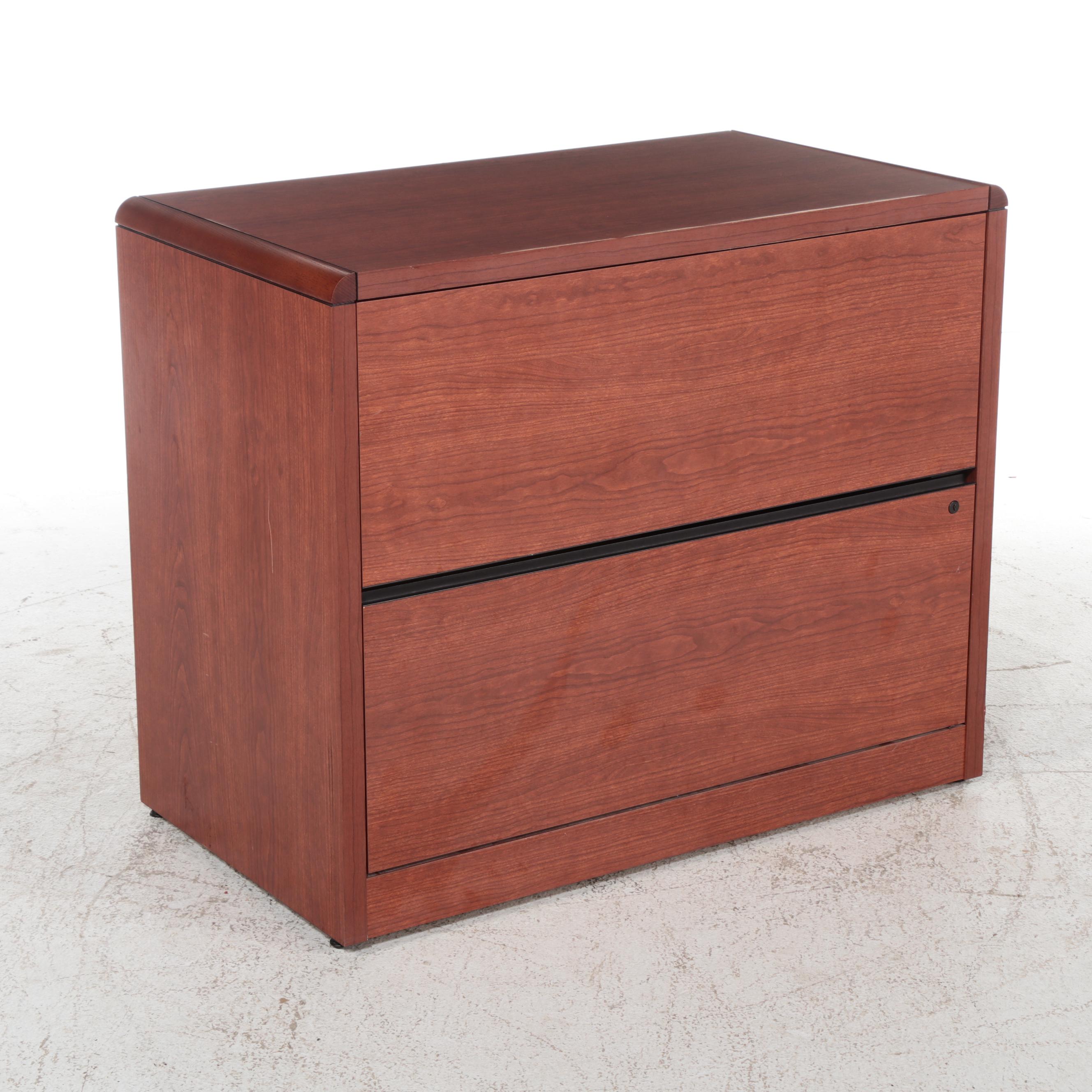 Contemporary Wood Two-Drawer Filing Cabinet