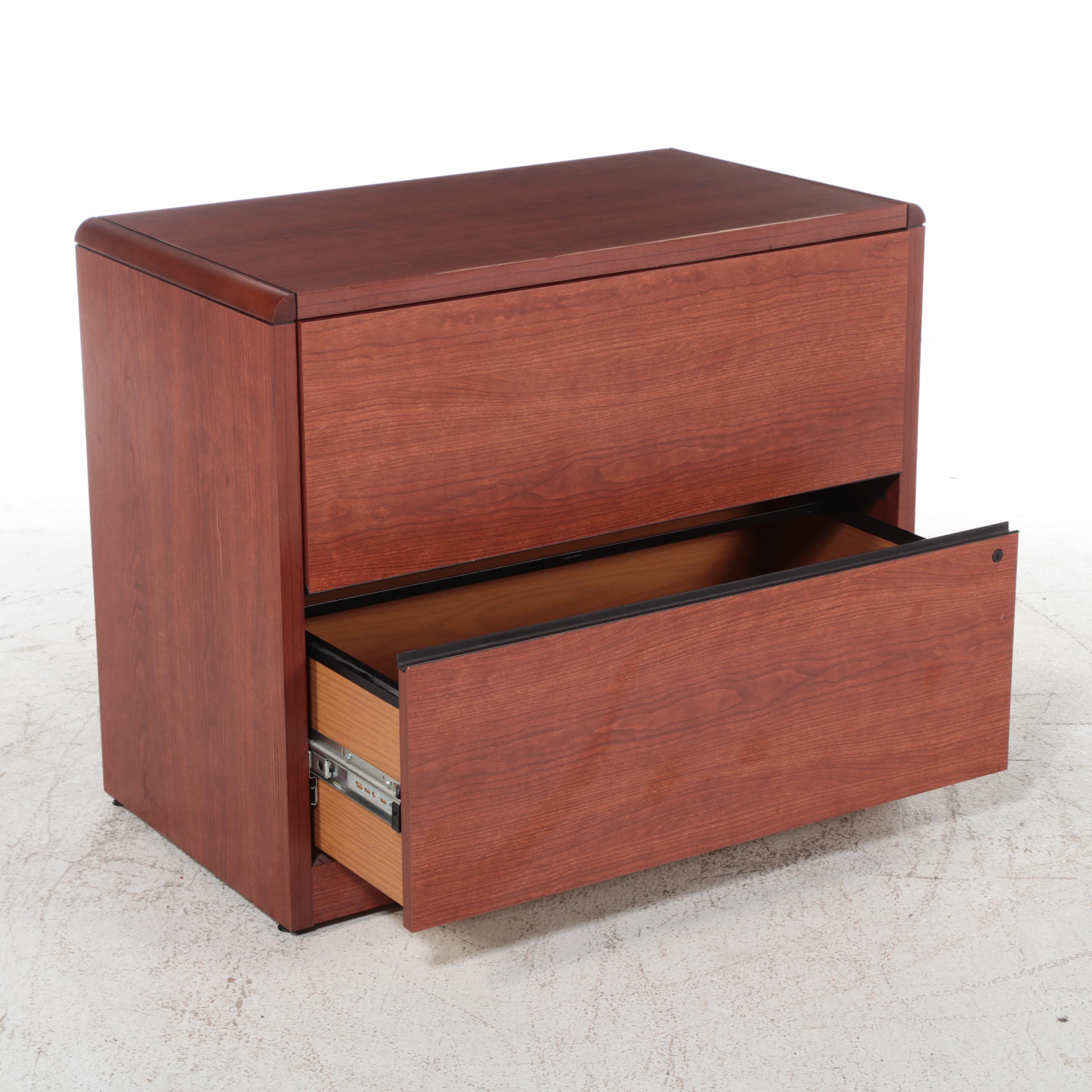 Contemporary Wood Two-Drawer Filing Cabinet